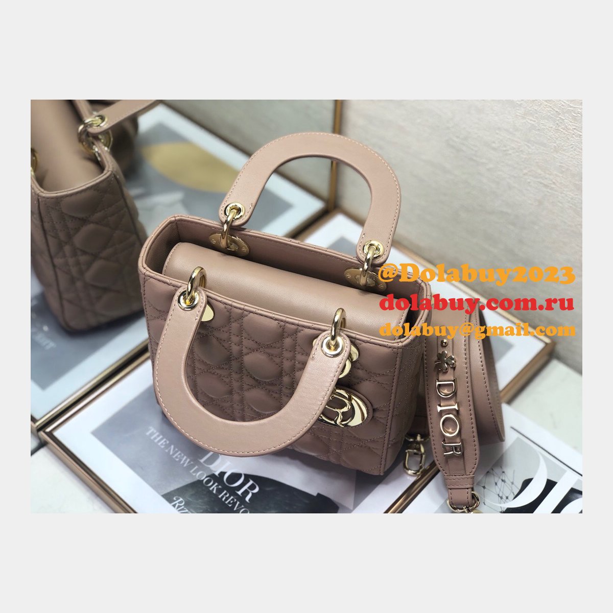 Luxury Christian Dior Lady Dior AAA+ 20CM Fake Bags