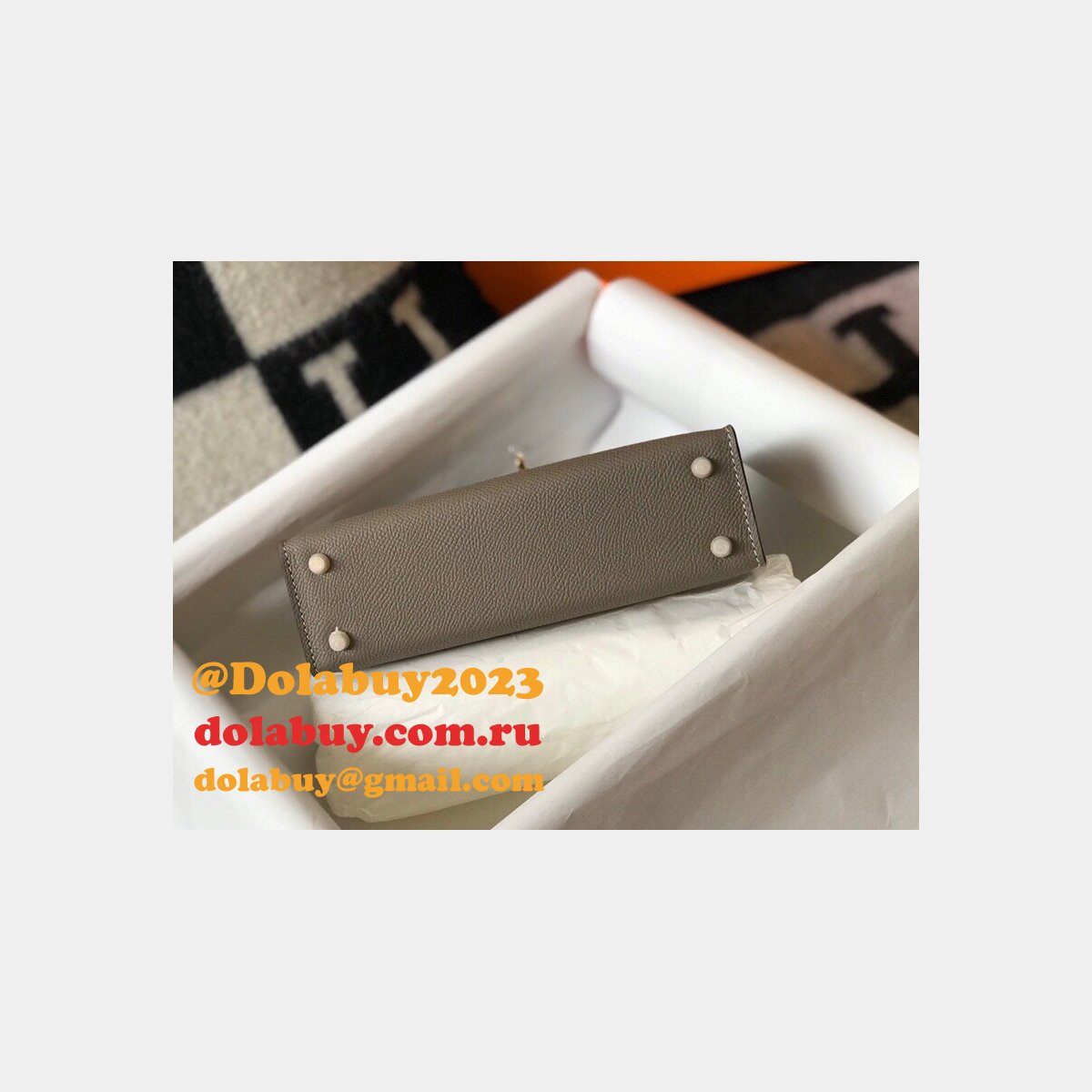 AAA Replica Hermes Mini Kelly Grey Bags