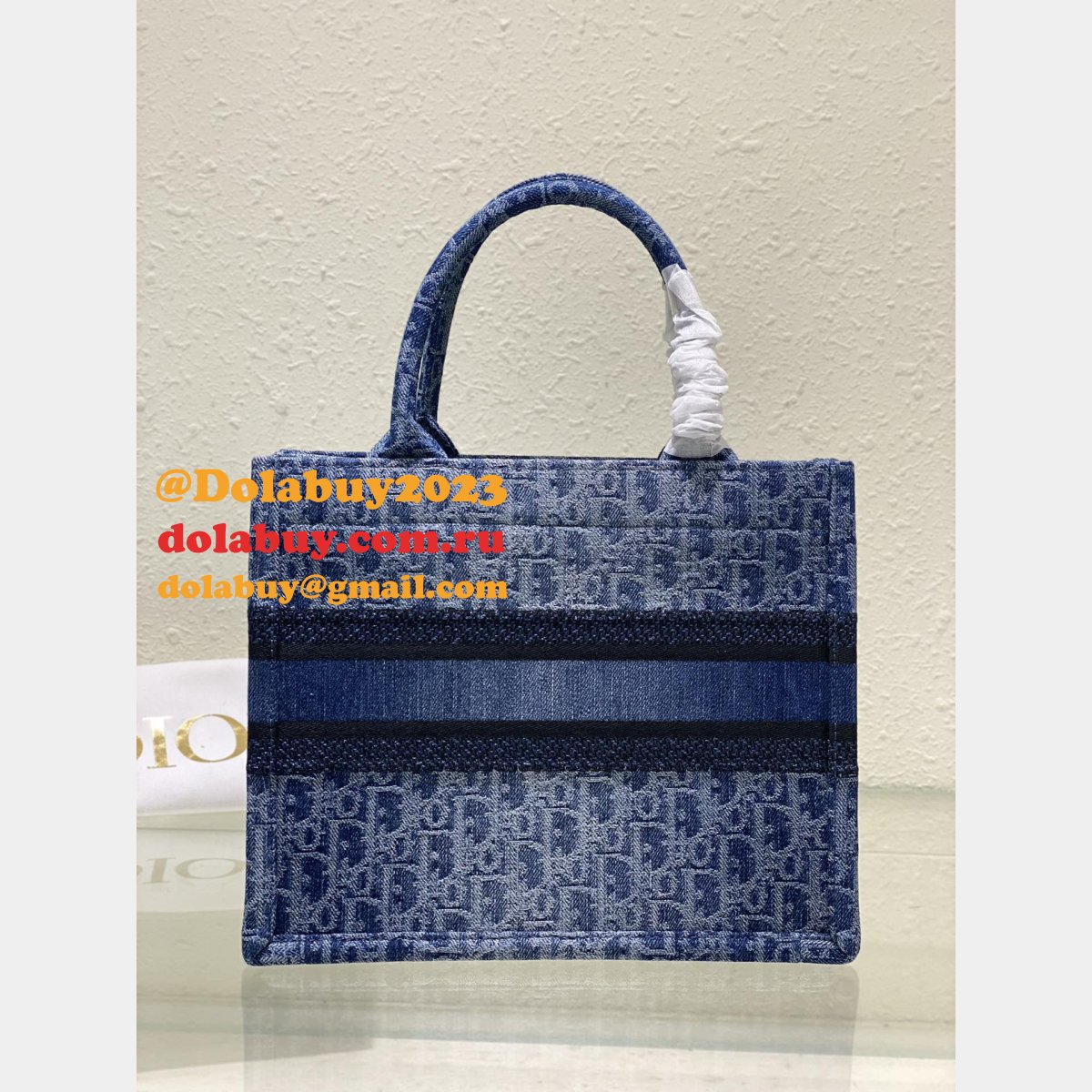 Luxury Dior Book Tote denim 2024 new bag