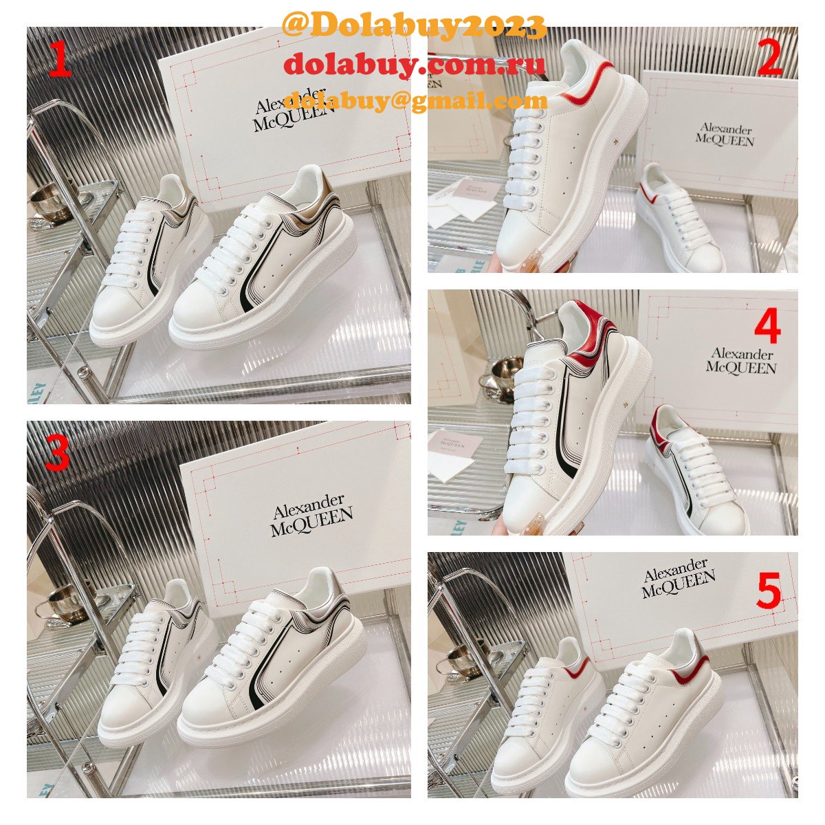 Top Quality ALEXANDER REPLICA women/men white shoes