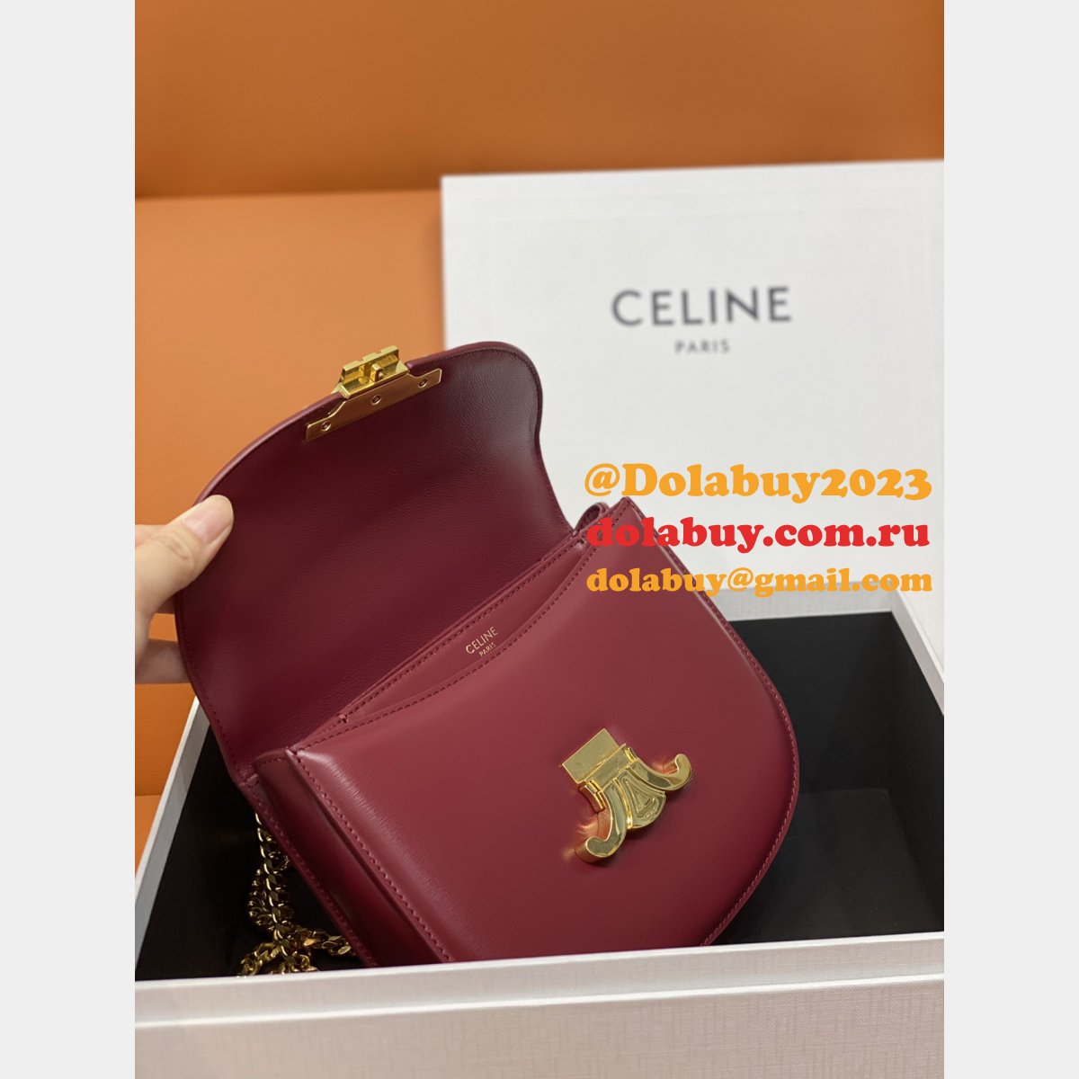 Luxury celine TEEN BESACE TRIOMPHE bag