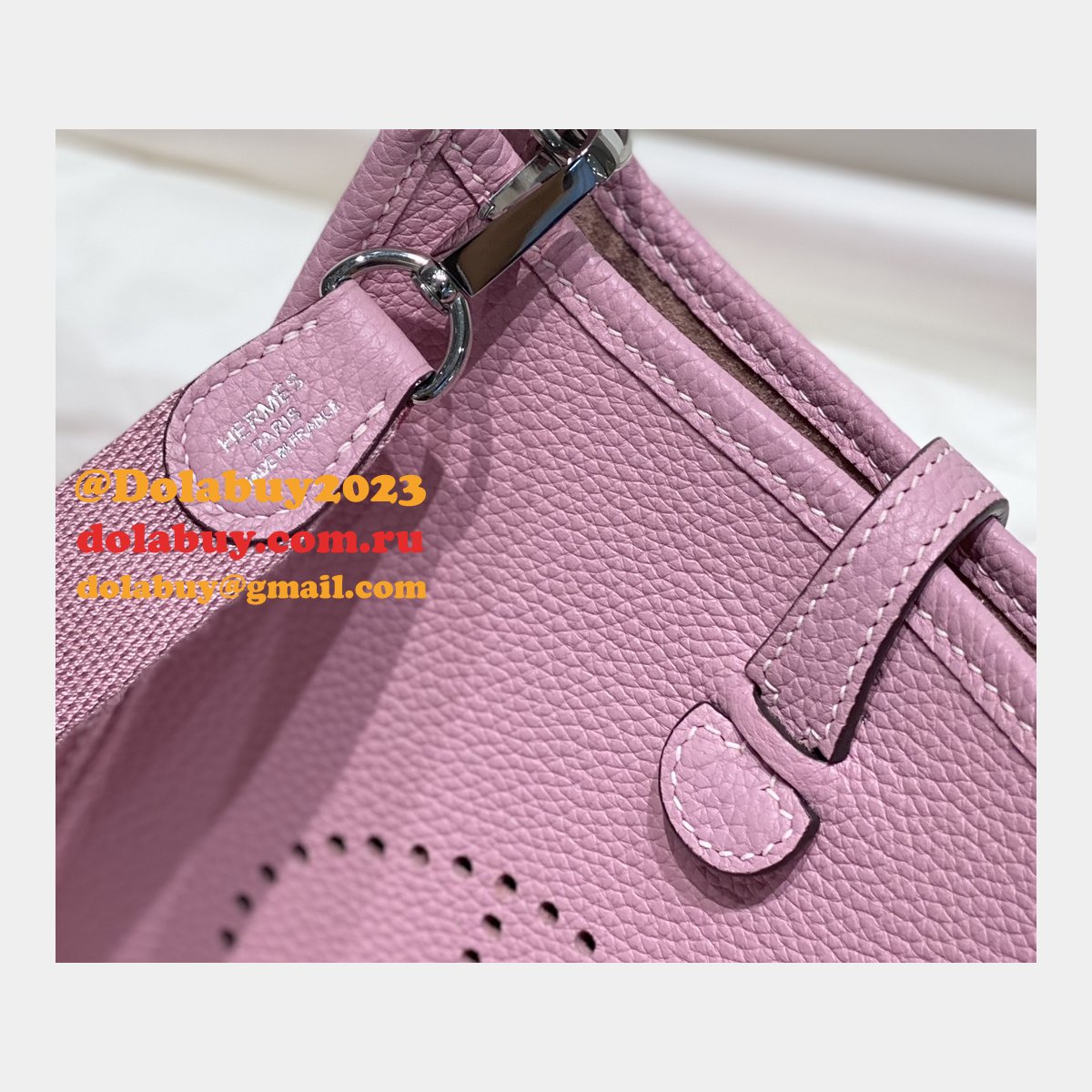 Hermes Replica Mini Evelyne TPM Bag Pink