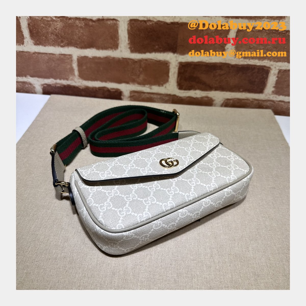 1:1 mirror ophidia crossbody replica G*u*i beige 764961 bag