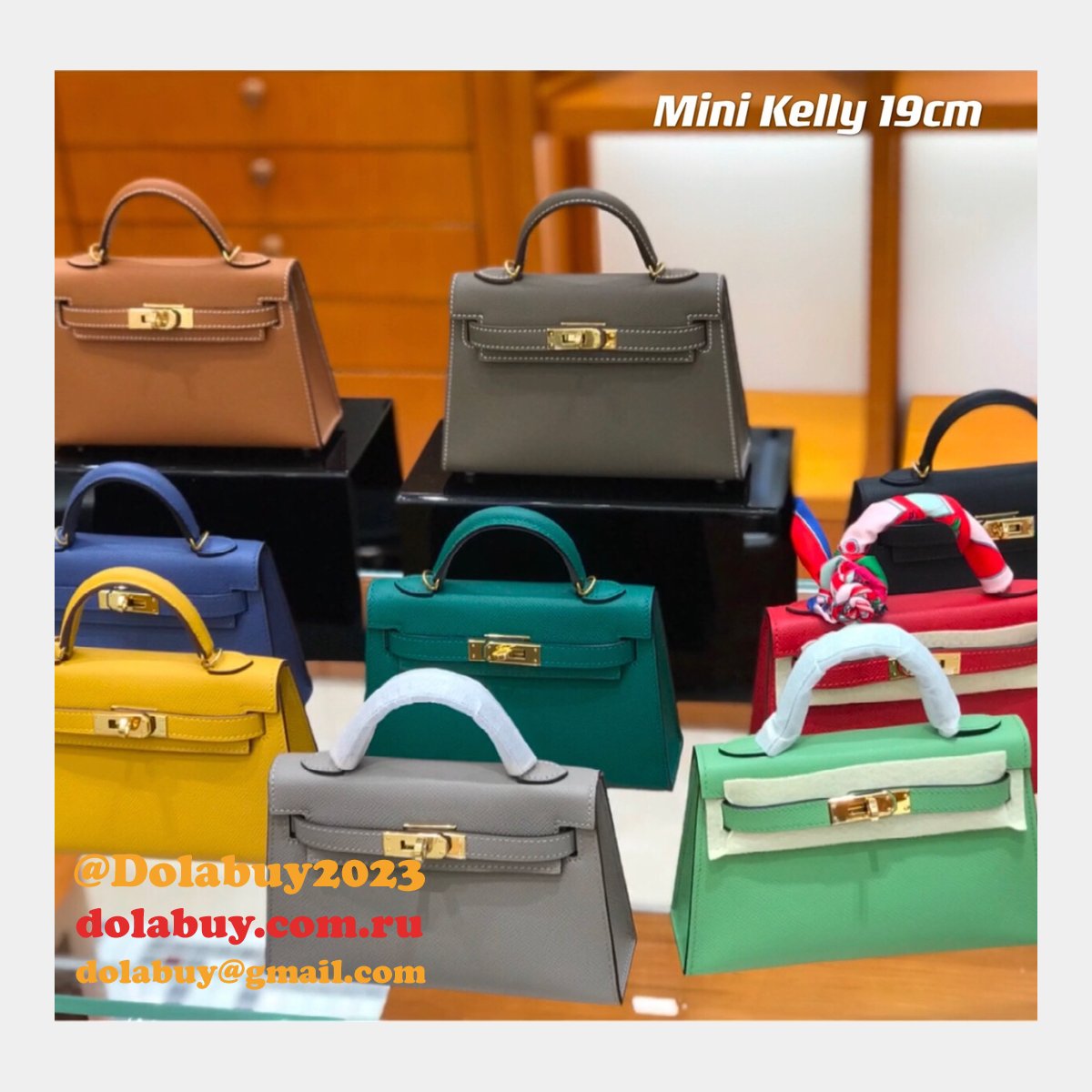 Buy Designer Best Replica Hermes Kelly 19CM Mini Bags Online