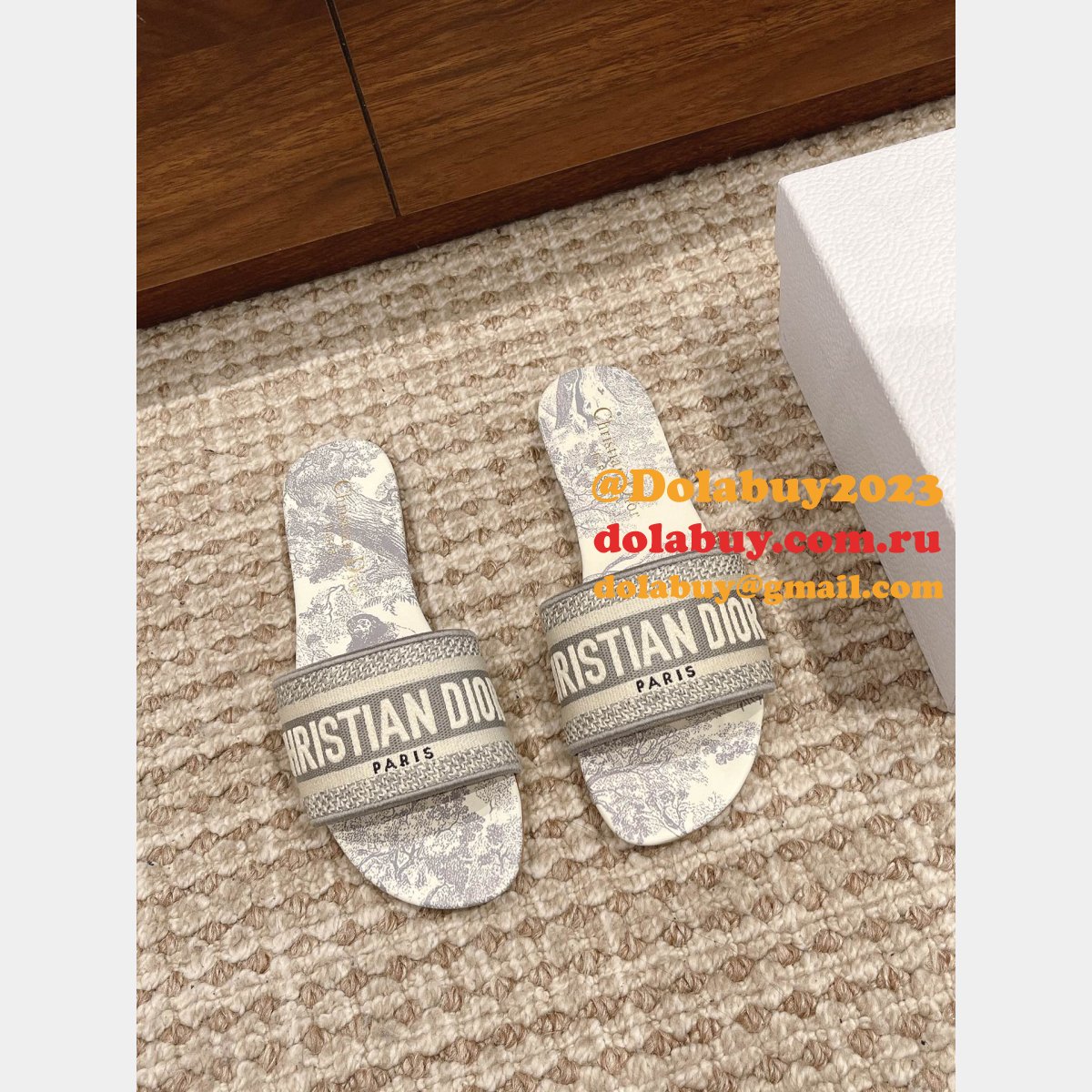 Replica Dior Flat Slipper DWAY SLIDE