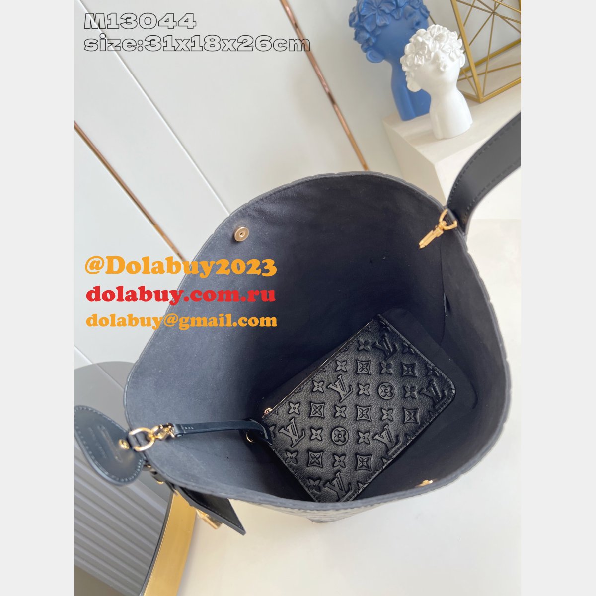 Louis Vuitton All In GM Luxury Monogram Empreinte M13044 Black Bag