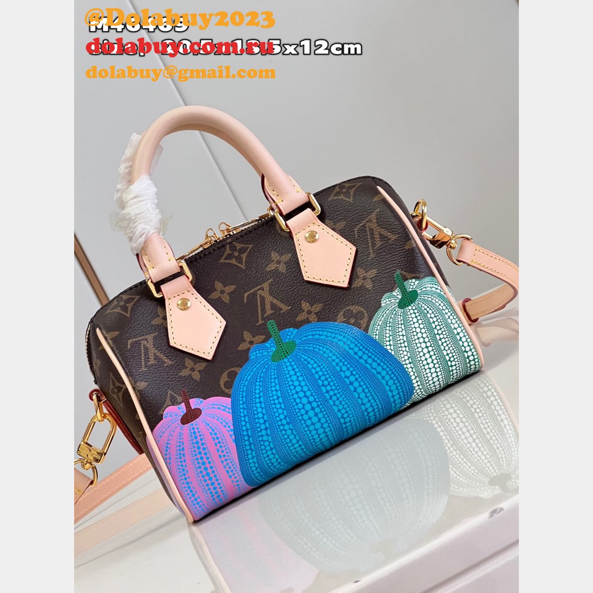 M46469 Louis Vuitton LV x YK Speedy Replica Bandouliere 20 Monogram