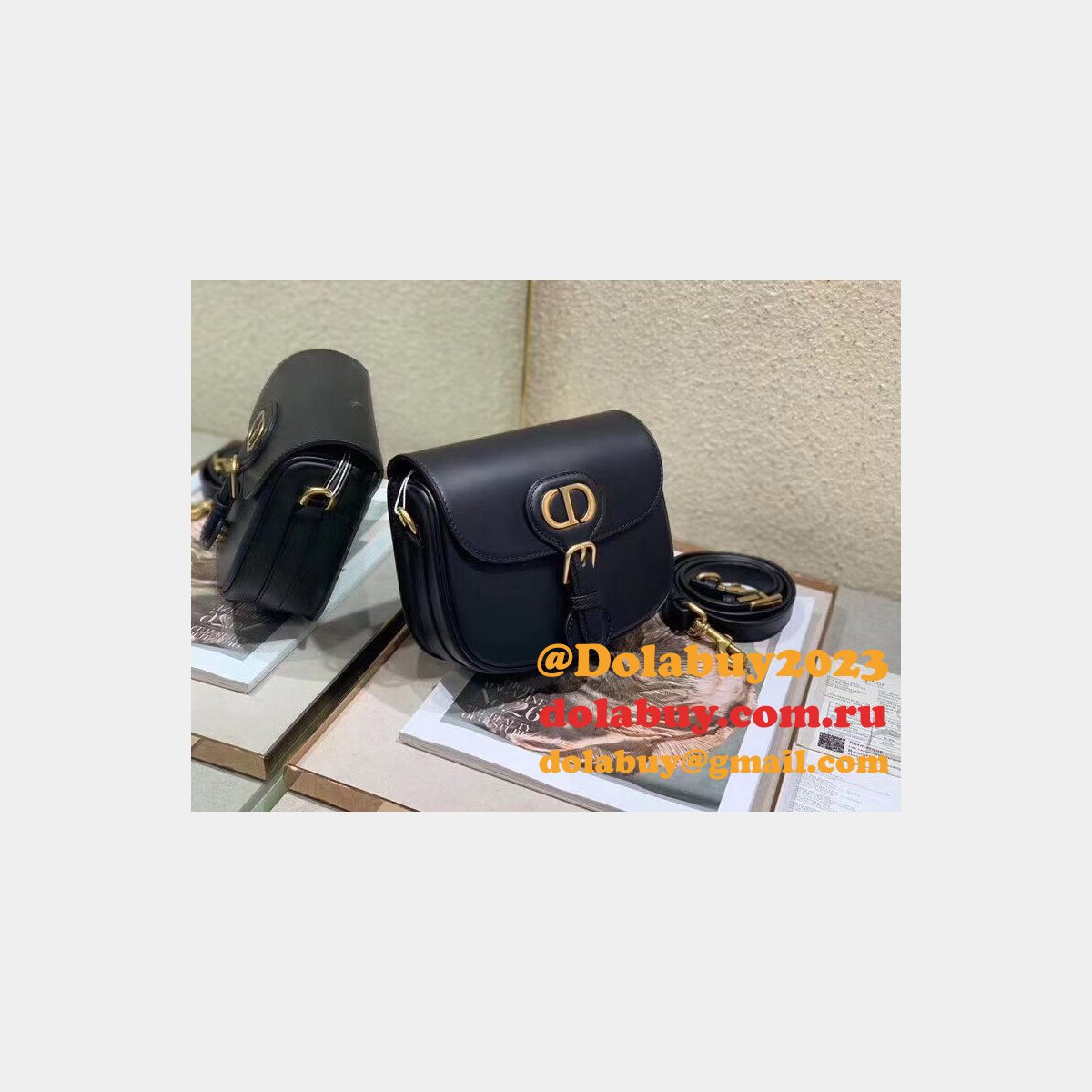 Replica 2020 Christian dior bobby CD logo black bag