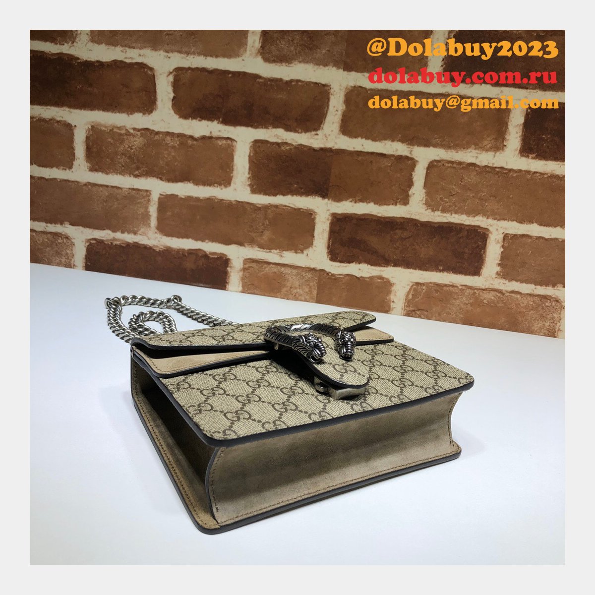 G*u*i high quality 421970 dionysus gg supreme mini beige bag