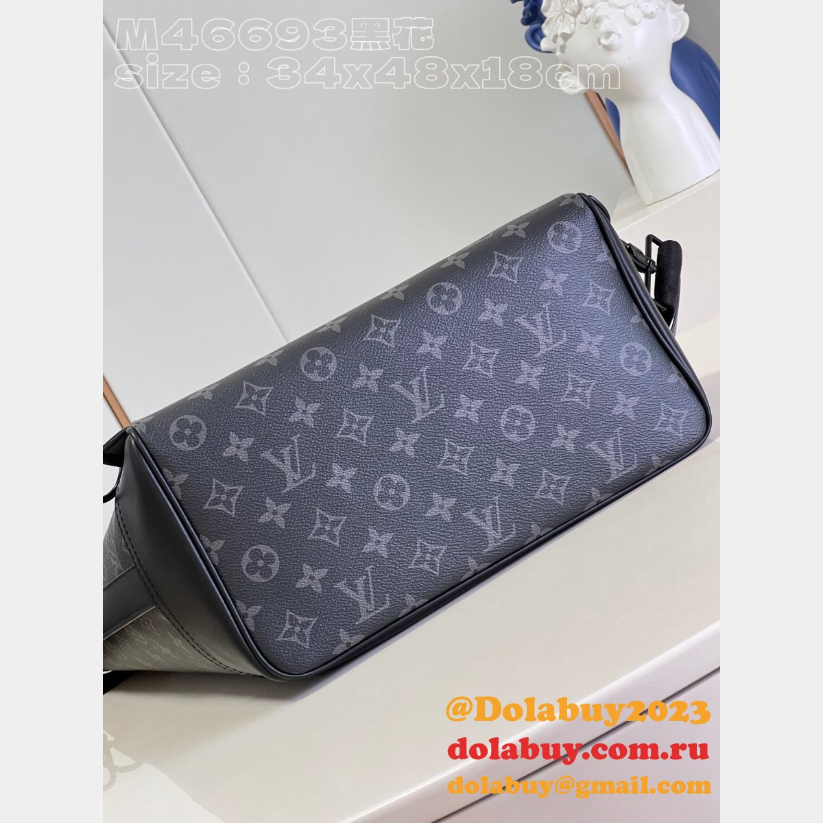 Louis Vuitton Perfect Replica Maxi Noé Sling Monogram Eclipse M46693 Bags