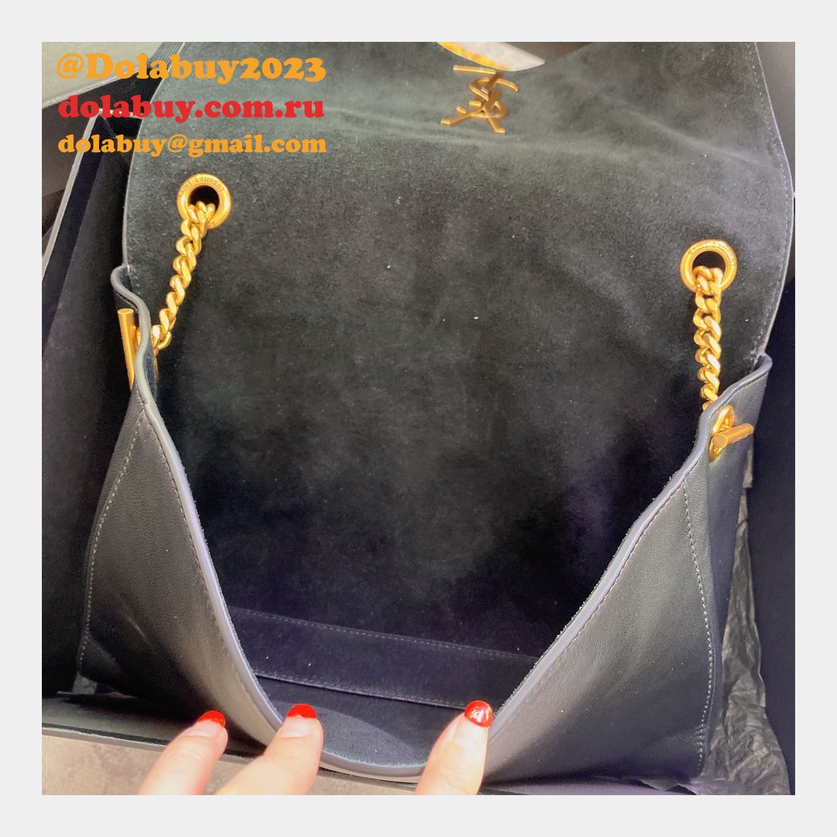 Fashion SAINT LAURENT KATE REVERSIBLE MEDIUM BAG 553804