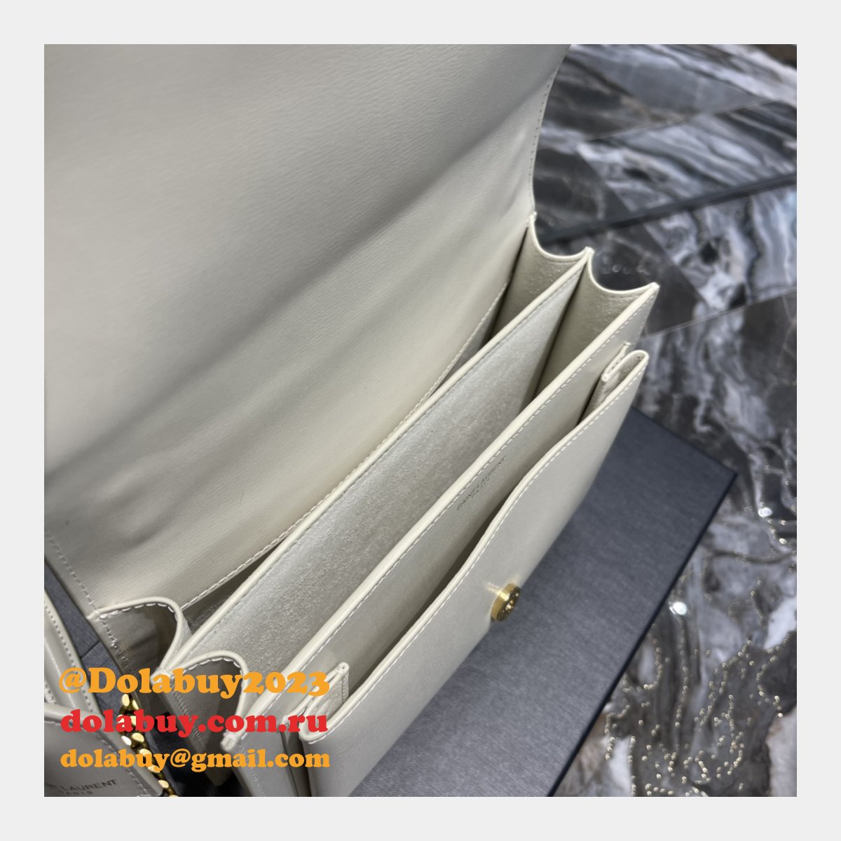 Shop Saint Laurent Sunset Mono Crossbody Bag 22CM 422906