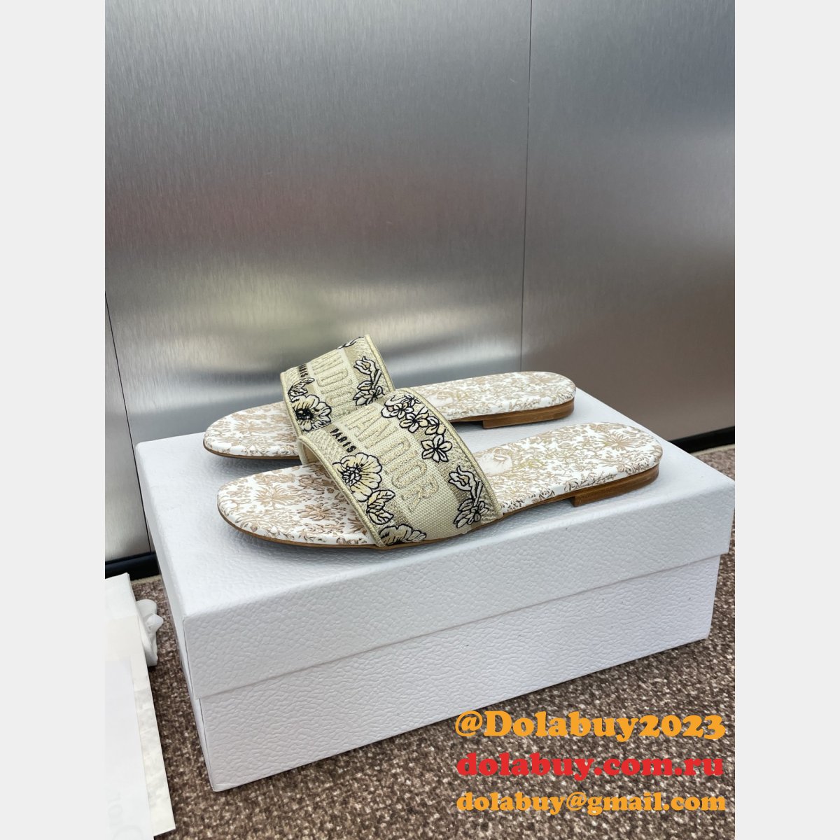 Luxury Dior Dway Slide Women Shoes