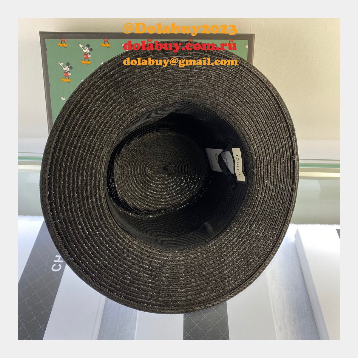 uk G*u*i belt design straw hat