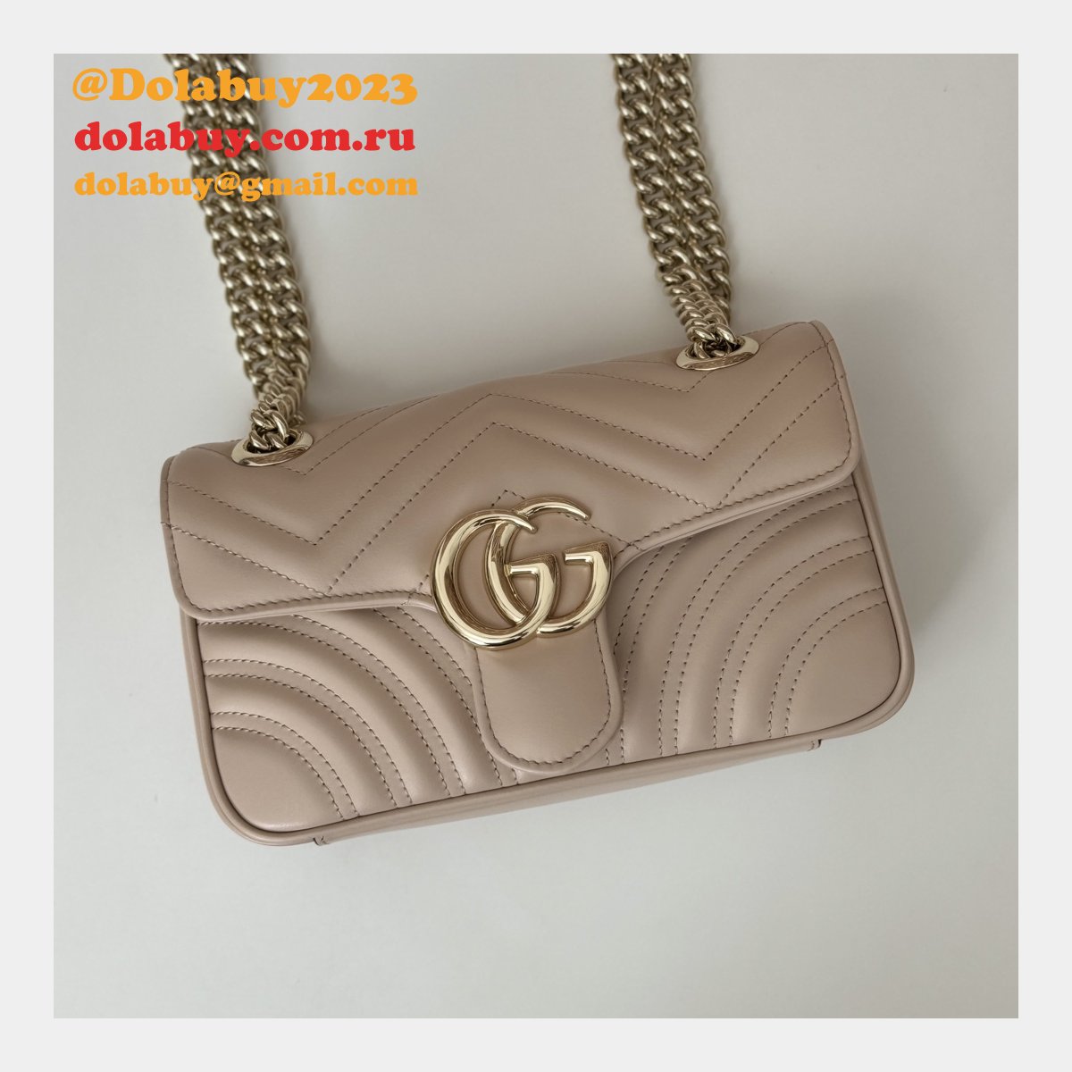 G*u*i top quality 446744 gg marmont crossbody matelassé bag