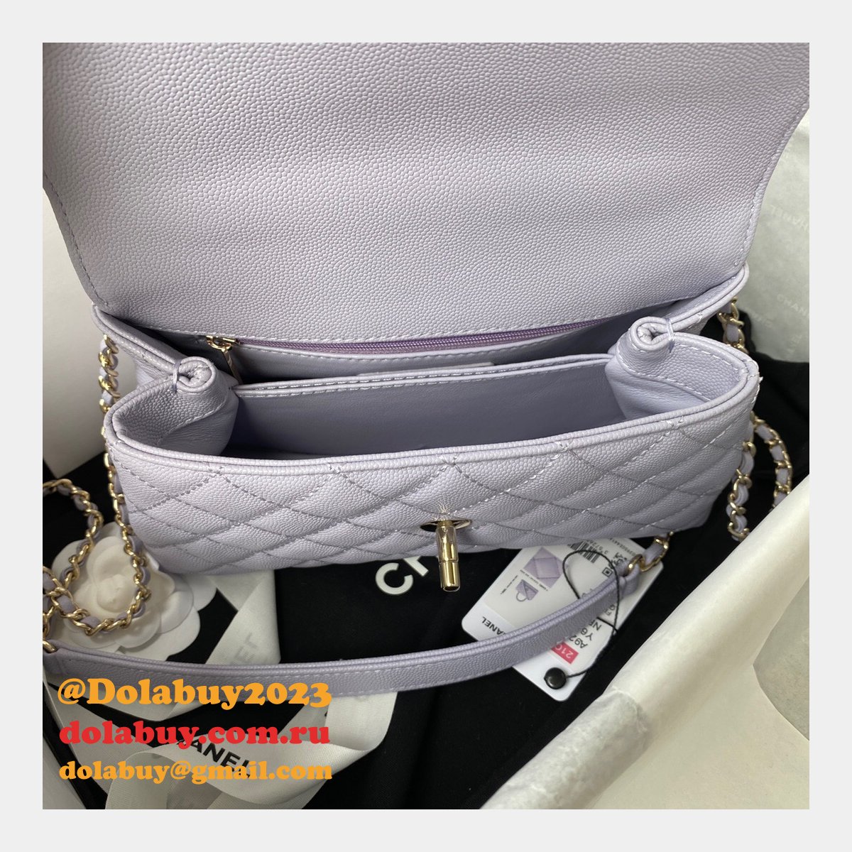 AAA+ CC Grained caviar leather bag A92990 23cm