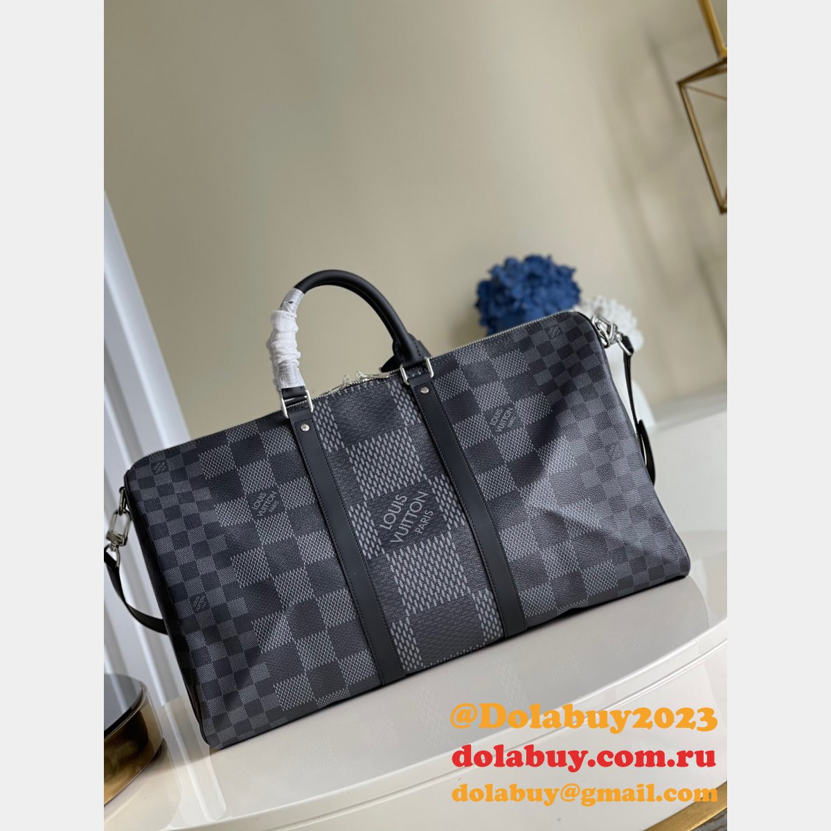 Louis Vuitton 7 Star Keepall Bandoulière 50 Damier Graphite Canvas N50016