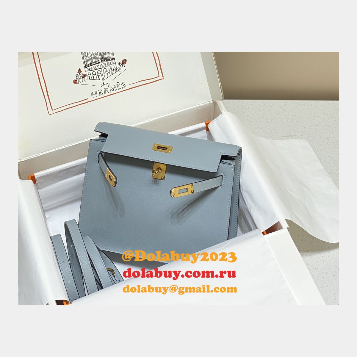 7 Star HERMES KELLY DANSE Customize BAG FOR SALE