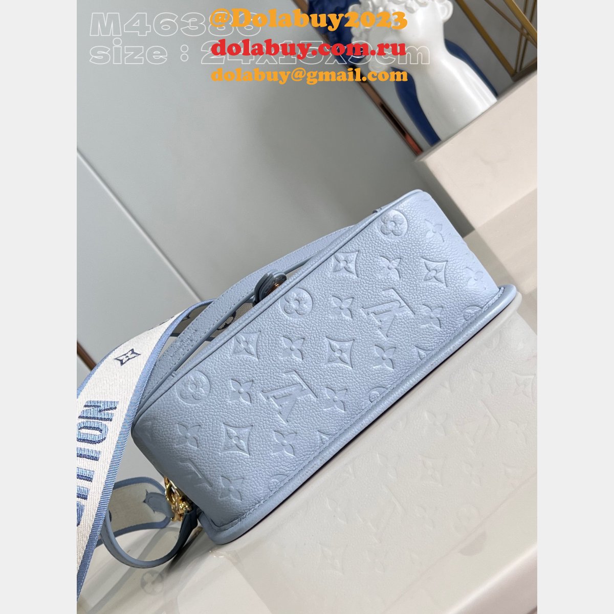 Diane Inspired Blue M46386 Monogram Empreinte Louis Vuitton Replica Bag
