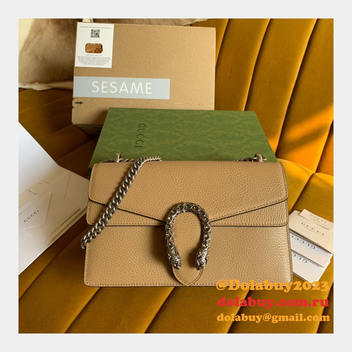 best G*u*i replica 400249 dionysus gg shoulder brown bag