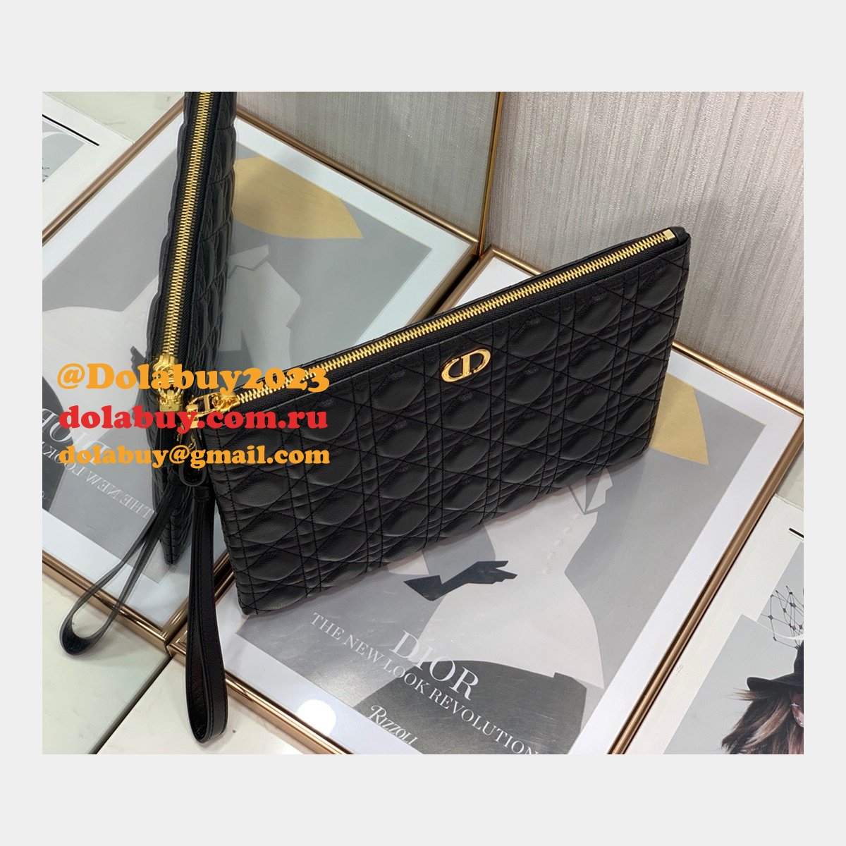 Where to buy Faux Dior Clutch Copy Bags 2022 Black Dolabuy