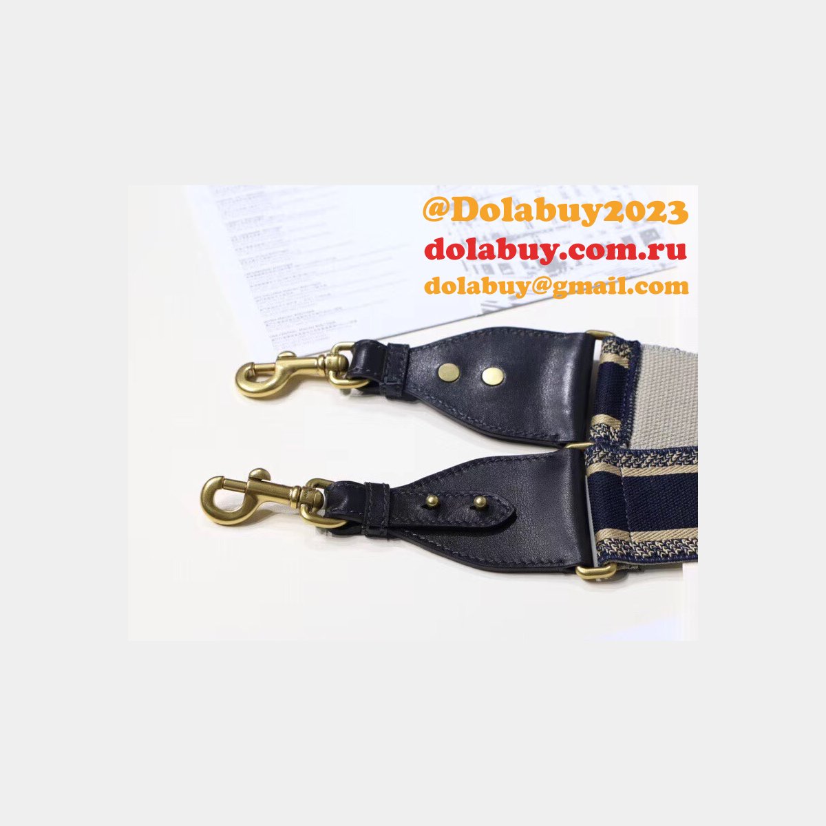 UK Christian Dior SHOULDER Embroidery High Quality STRAP