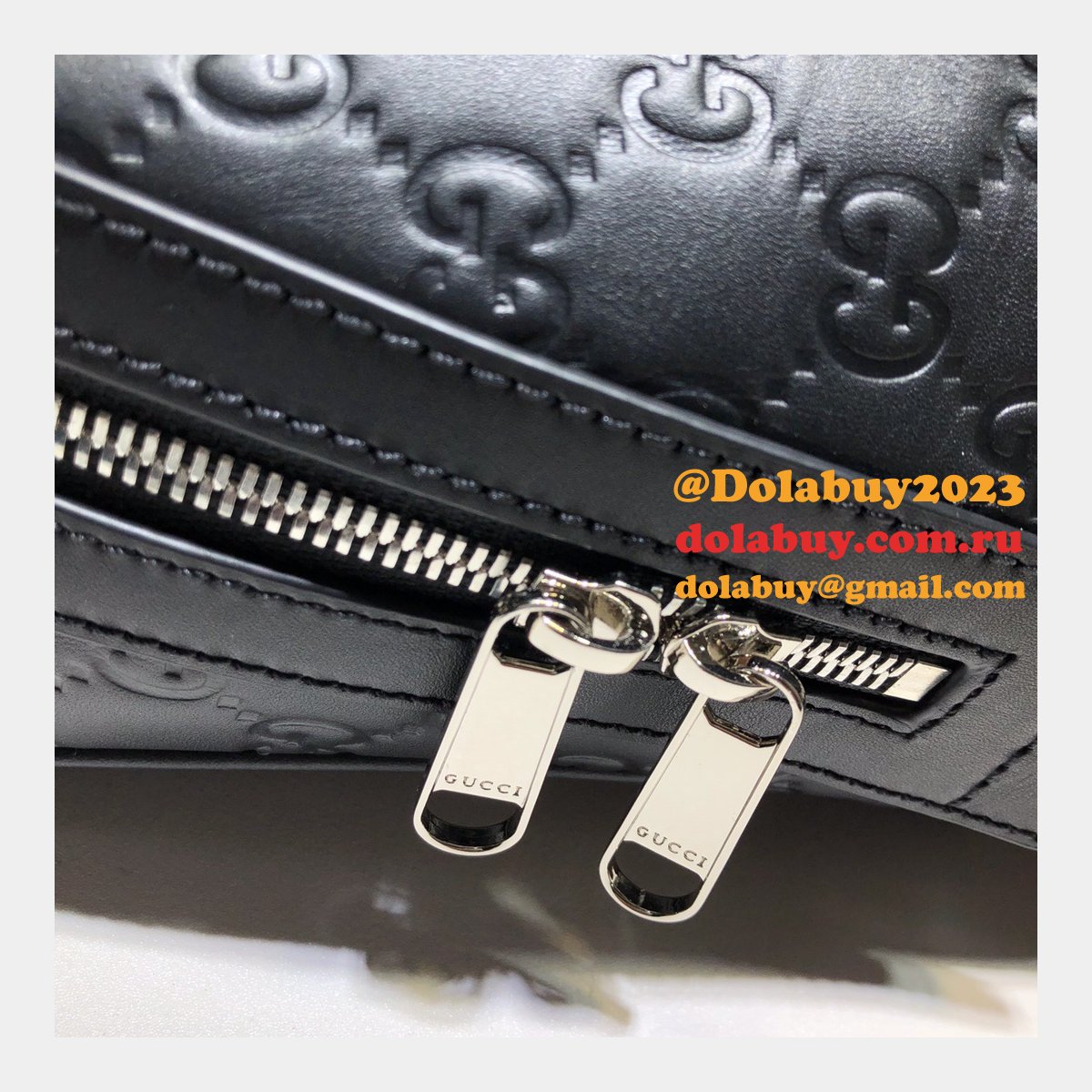 G*u*i signature leather backpack 450967 best replica designer bag