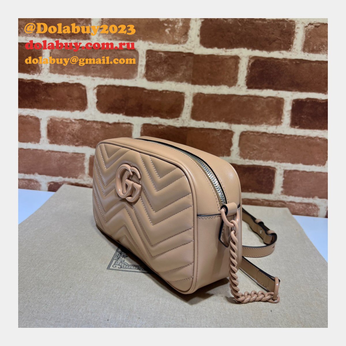 G*u*i 447632 marmont replica shoulder emerald leather bag