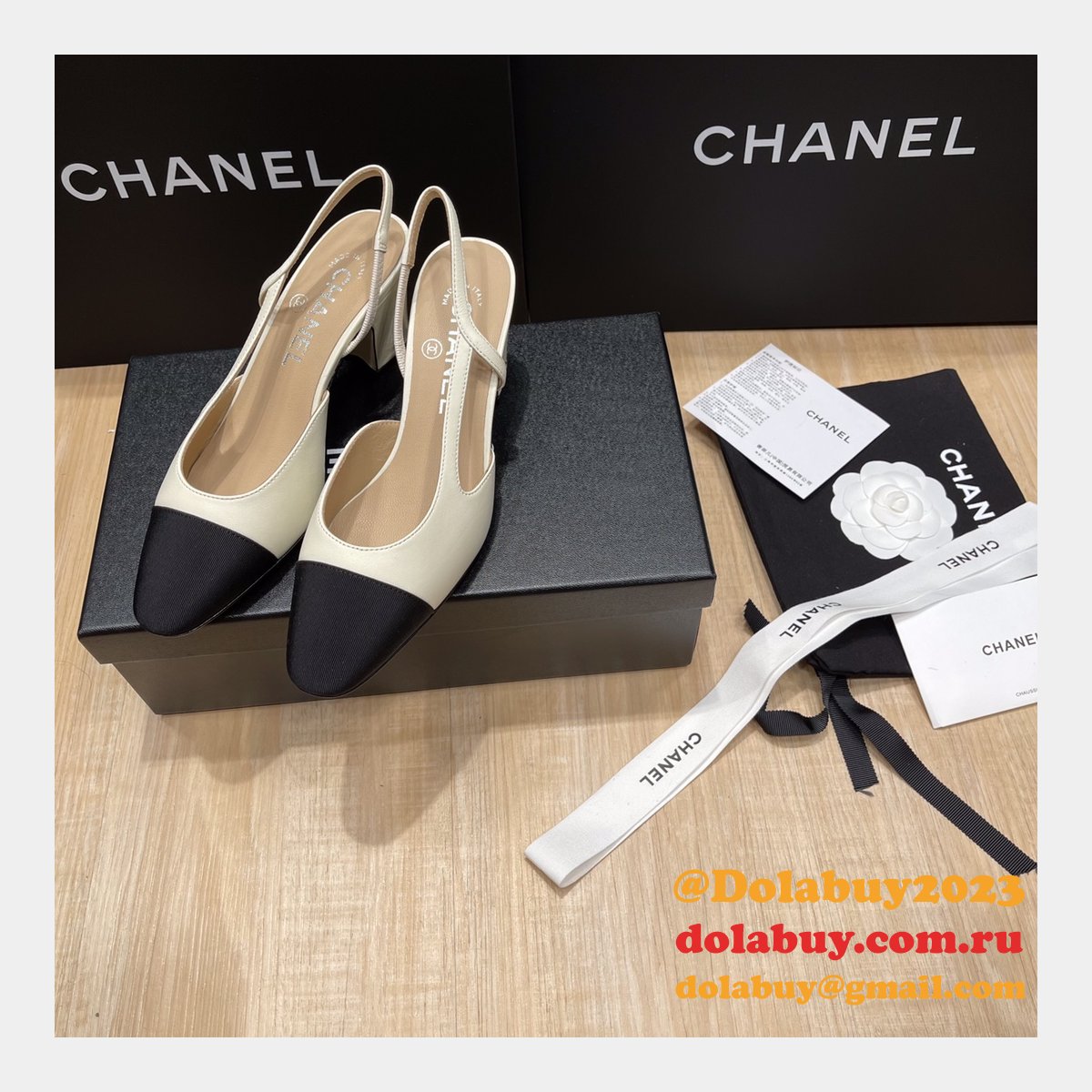 Luxury Knockoff CHANE Cheap SLINGBACKS