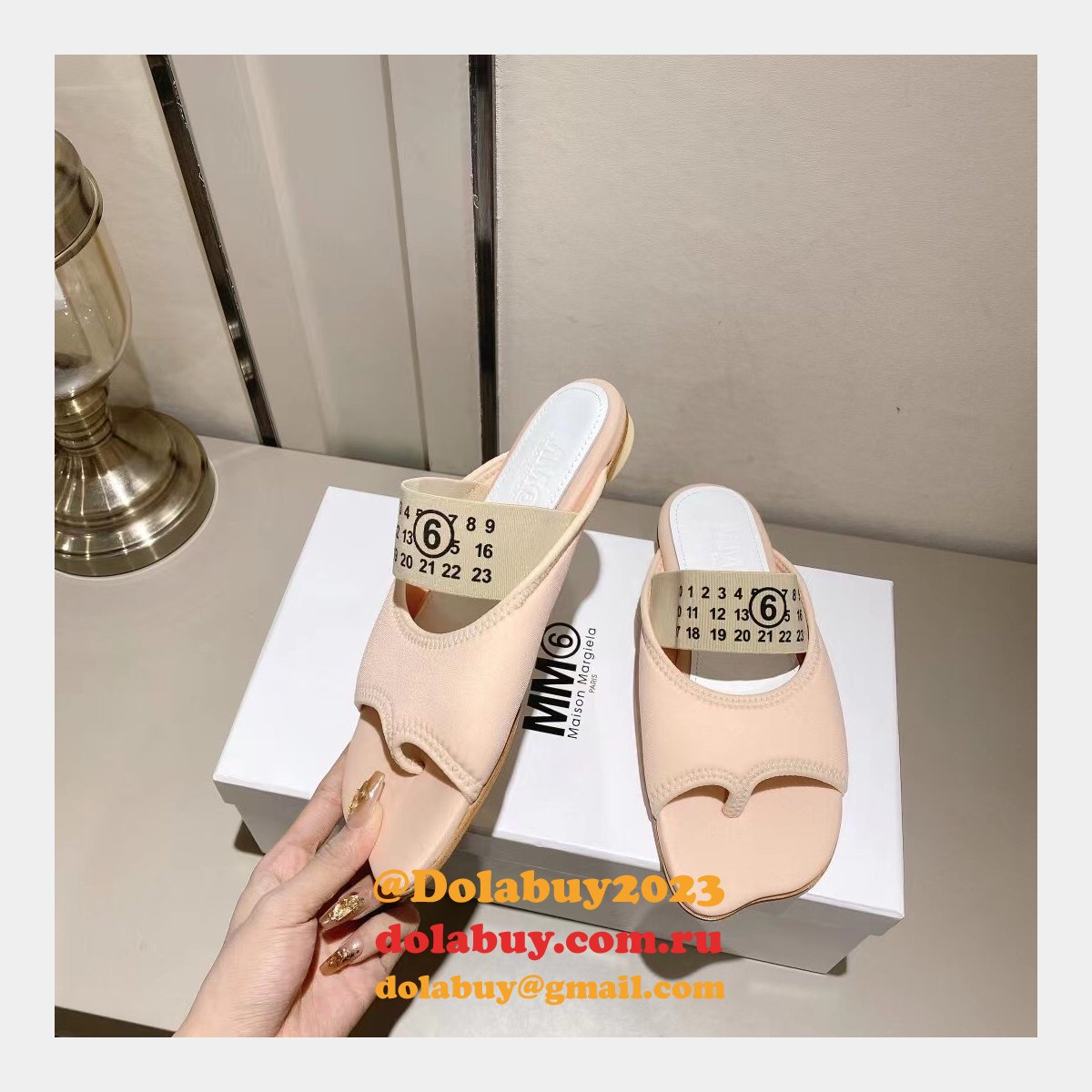 replica ma*s*n Ma*i*la knockoff mm6 flip flops shoes