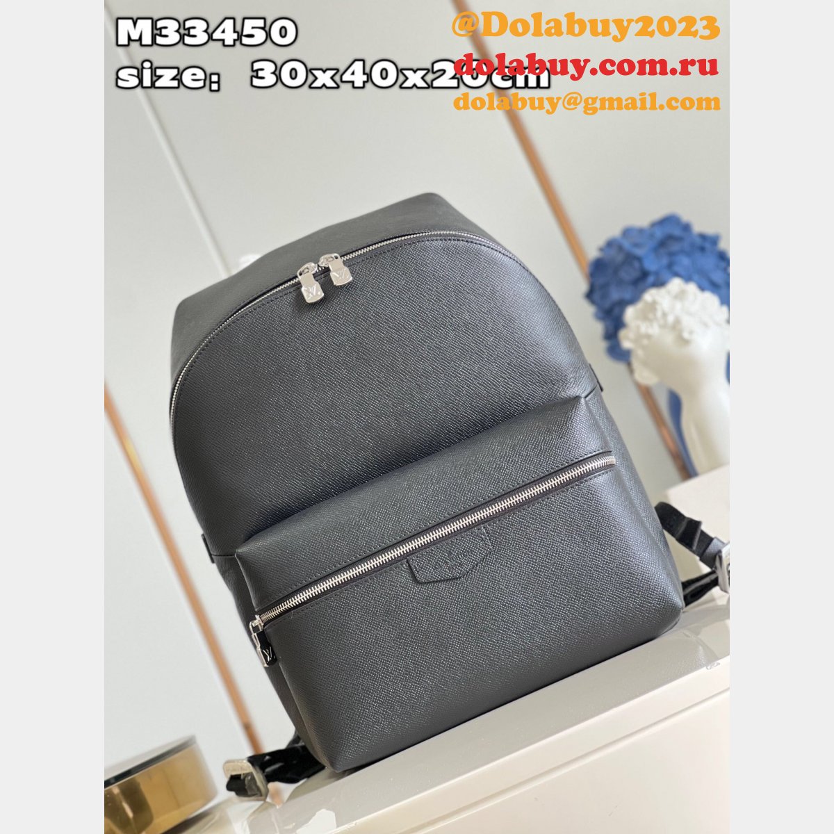 Replica BACKPACK Louis Vuitton DISCOVERY M33450 Black Taiga Bag
