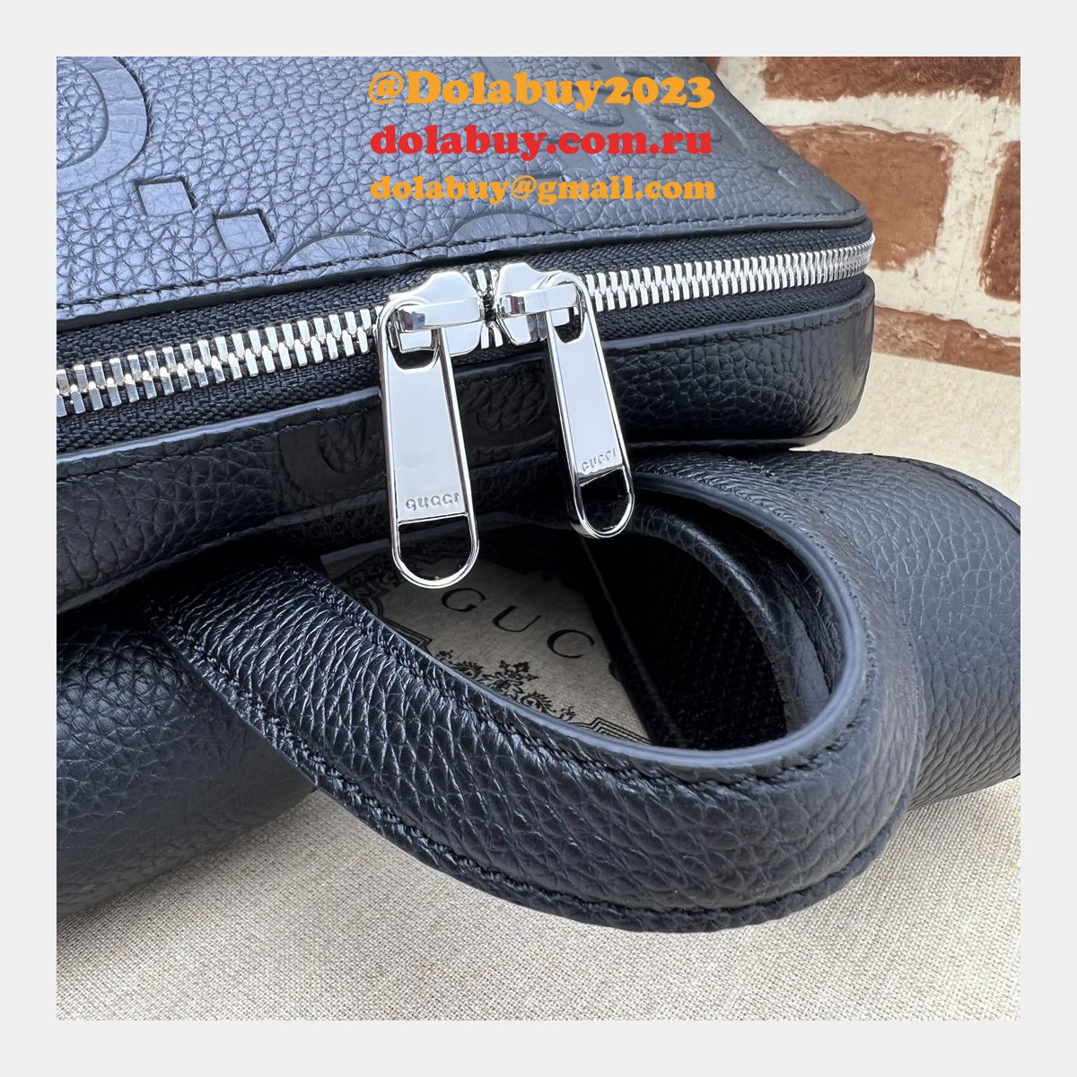 G*u*i black inspired 766932 jumbo gg backpack fake top quality