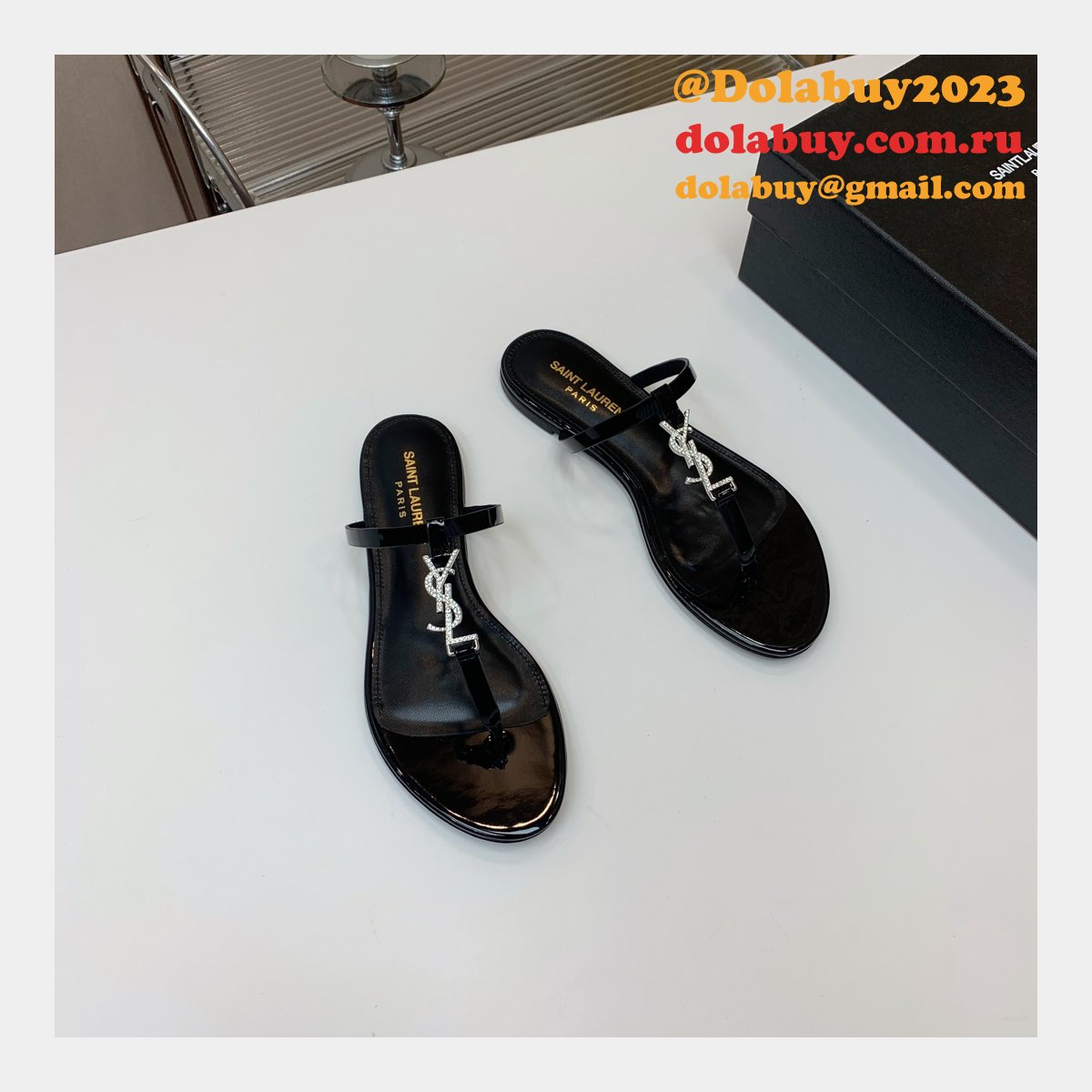 Top Quality YSL Saint Laurent Cassandra Sandals Heels Shoes