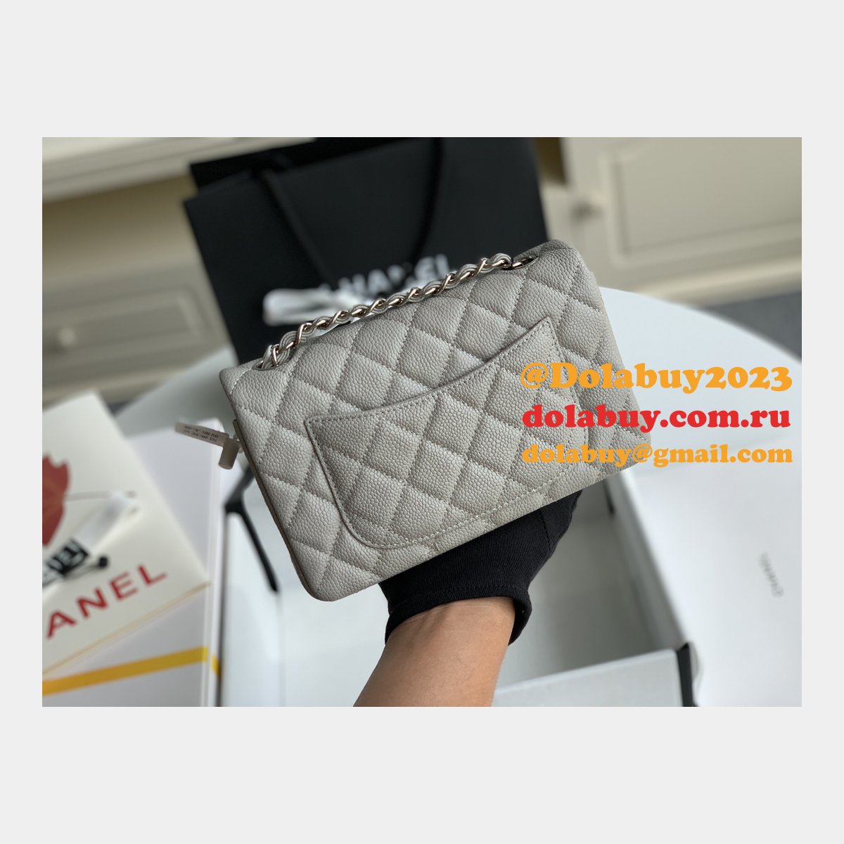 Best Chane Fake Caviar Calfskin Classic Flap Bag 1116 20CM