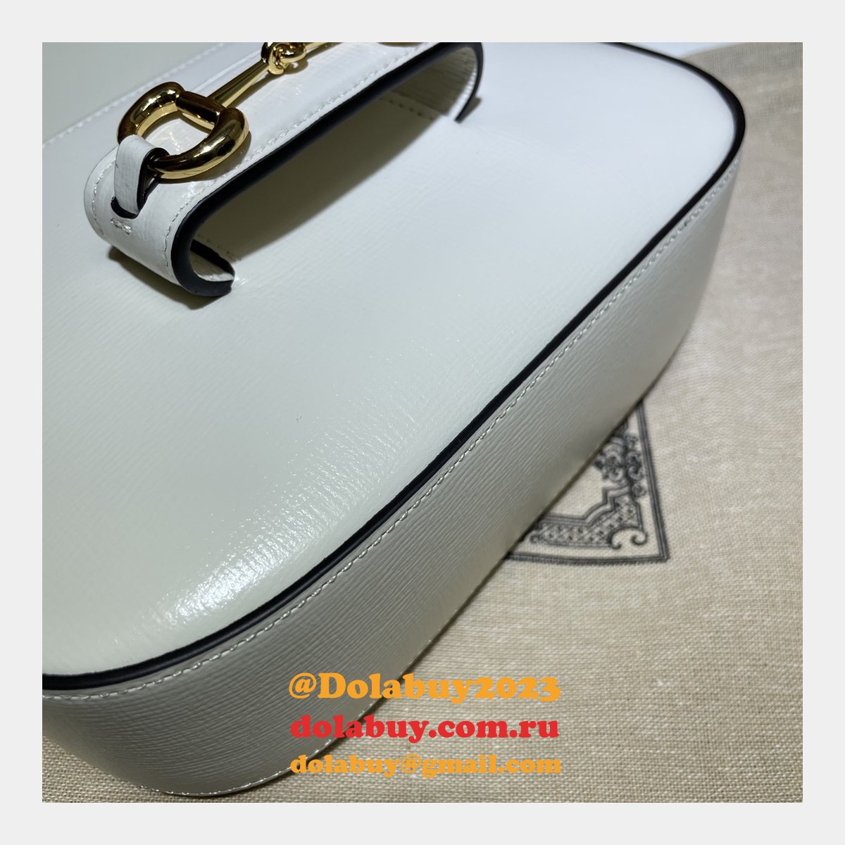 white replica G*u*i horsebit 1955 mini 658574 bag
