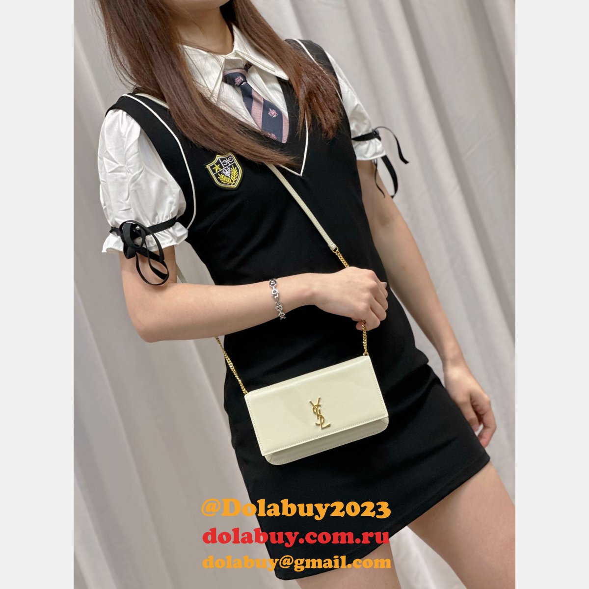 YSL Fashion Cassander Phone Holder 635095 Monogram Fake Bag