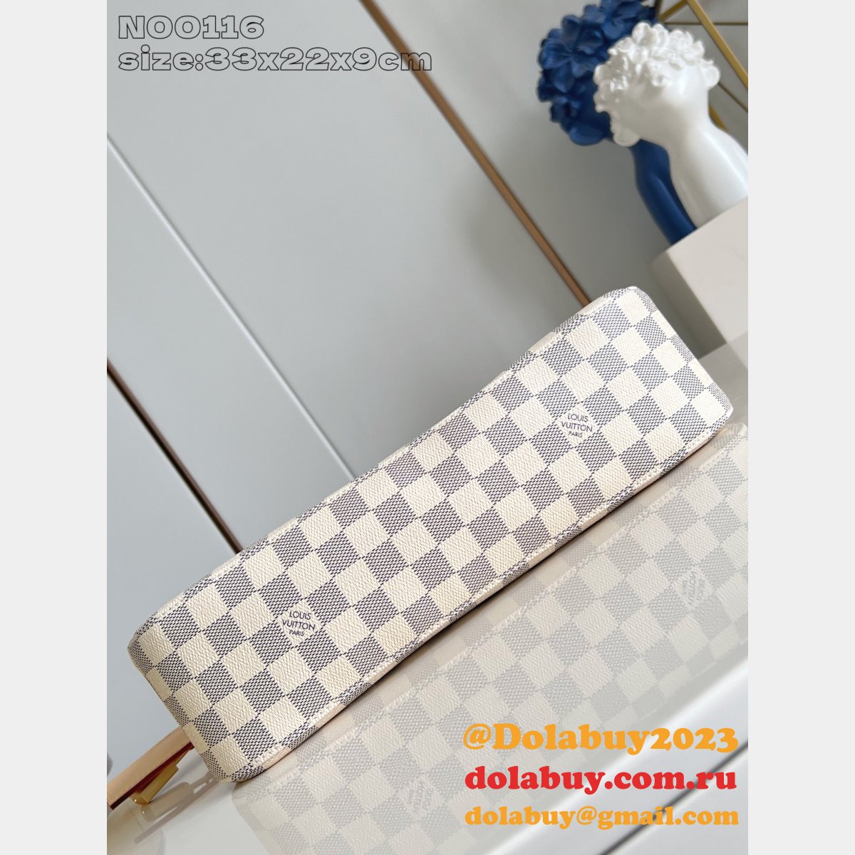 Louis Vuitton Slouchy PM/MM Damier Azur N00126 & N00116 Knockoff Bags