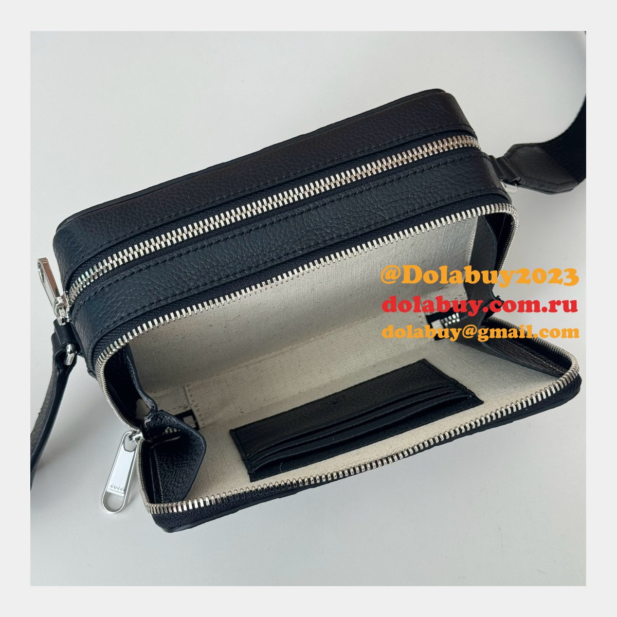 knockoff G*u*i 816958 fashion jumbo gg super black bag