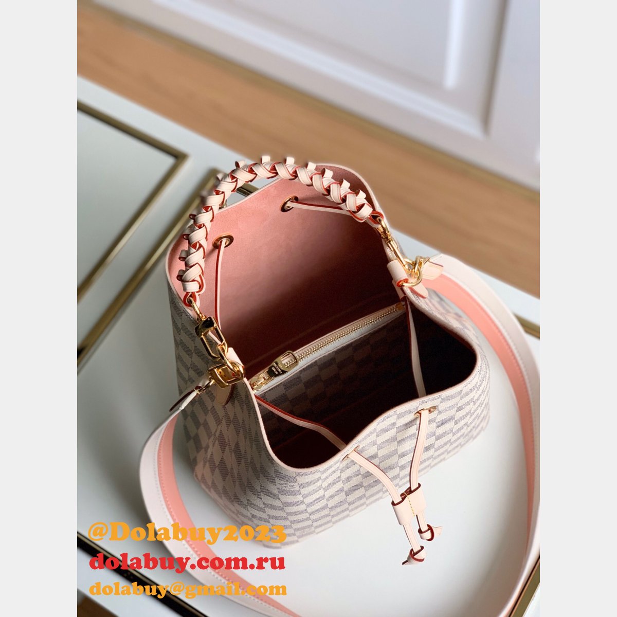 Louis Vuitton Replica N40344 Néonoé MM Damier Azur Canvas