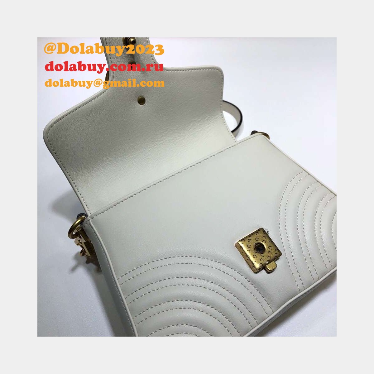 cheap 547260 G*u*i chevron leather gg marmont mini top handle