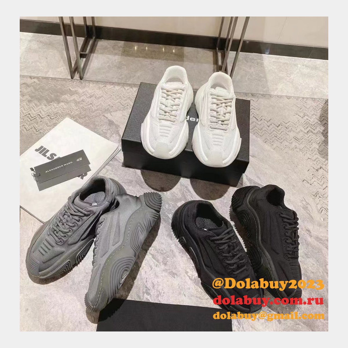 AAAA+ Replica Alexander Wang Vortex Height Increasing Sneakers