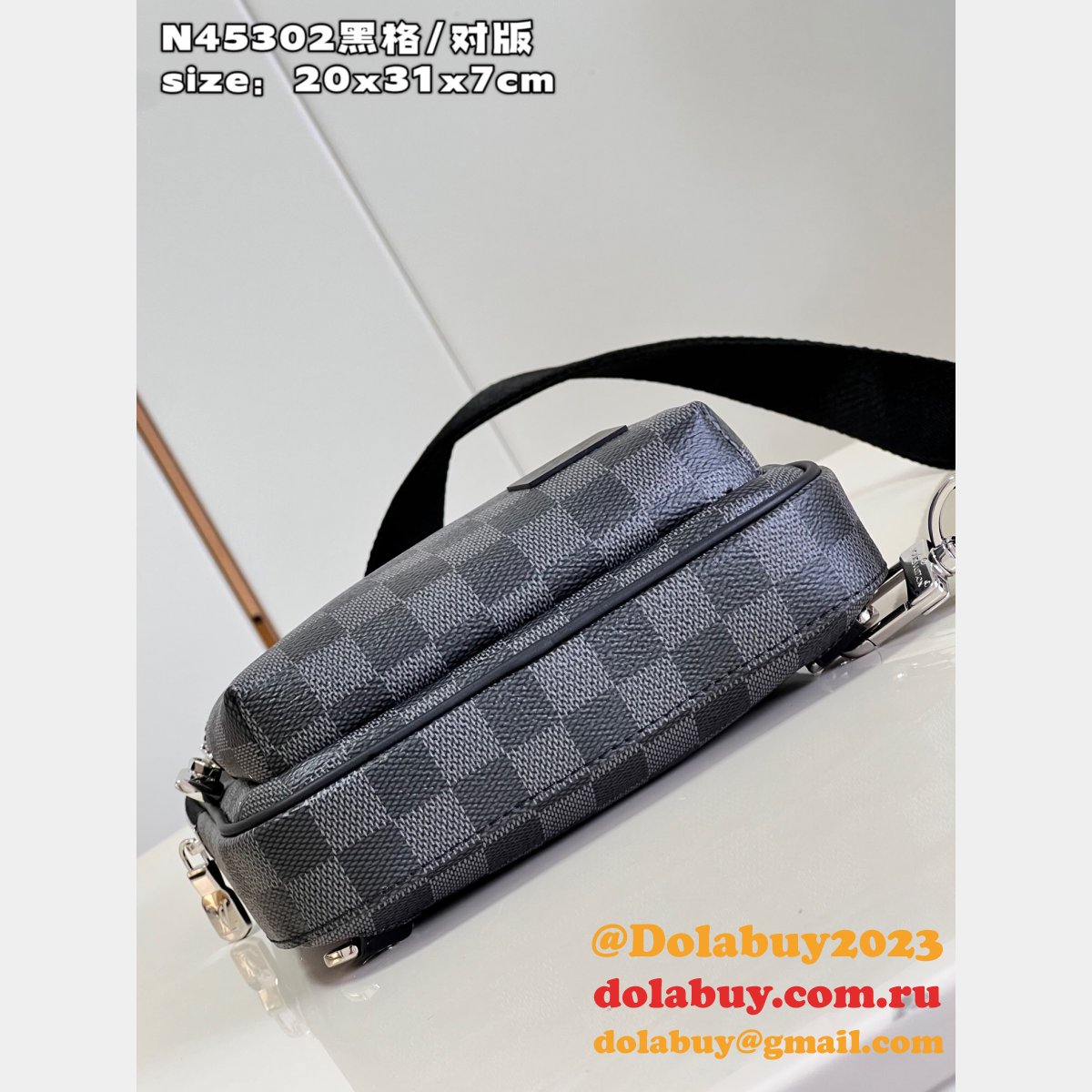 Louis Vuittons Wholesale N45302 Avenue Slingbag Damier Graphite Bag