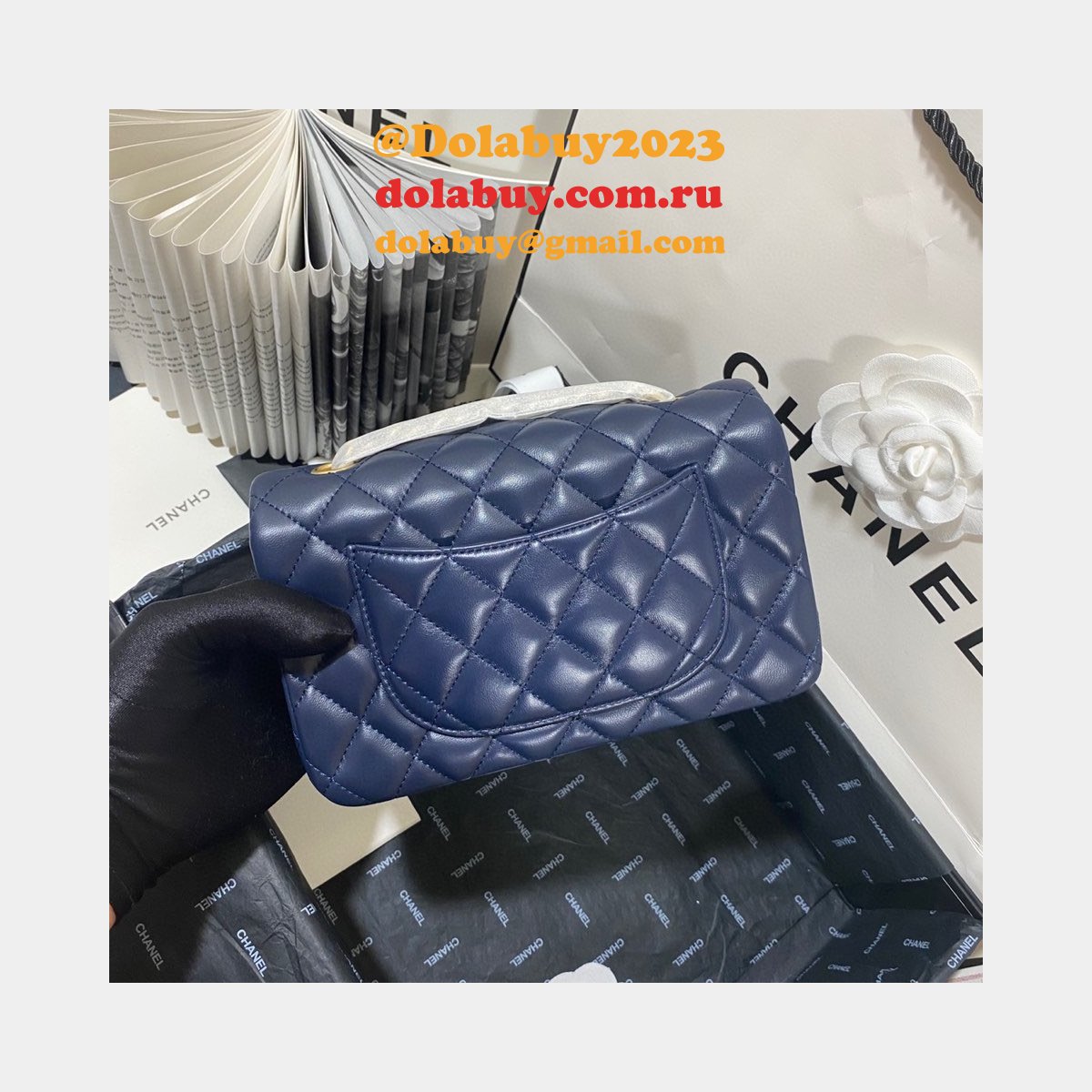 Top Quality CC Lambskin Flap Bag 1116 20CM