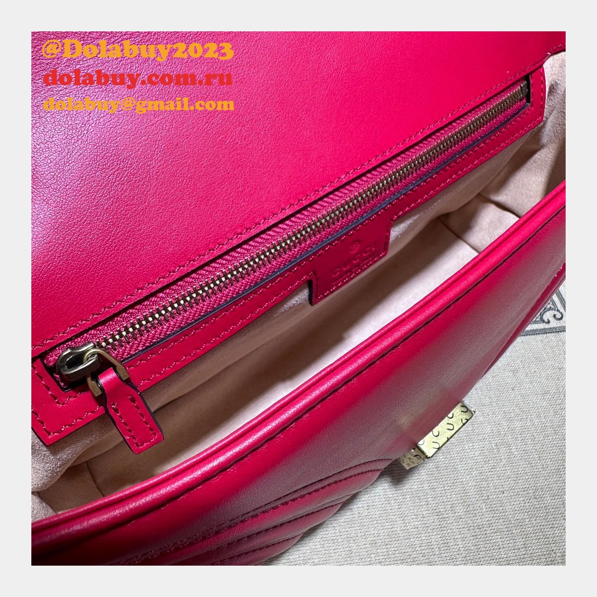 G*u*i gg marmont 1:1 mirror shoulder 443497 high quality bag