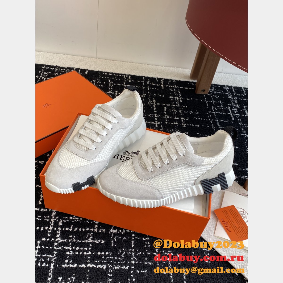 Top Designer Hermes Bouncing Sneaker