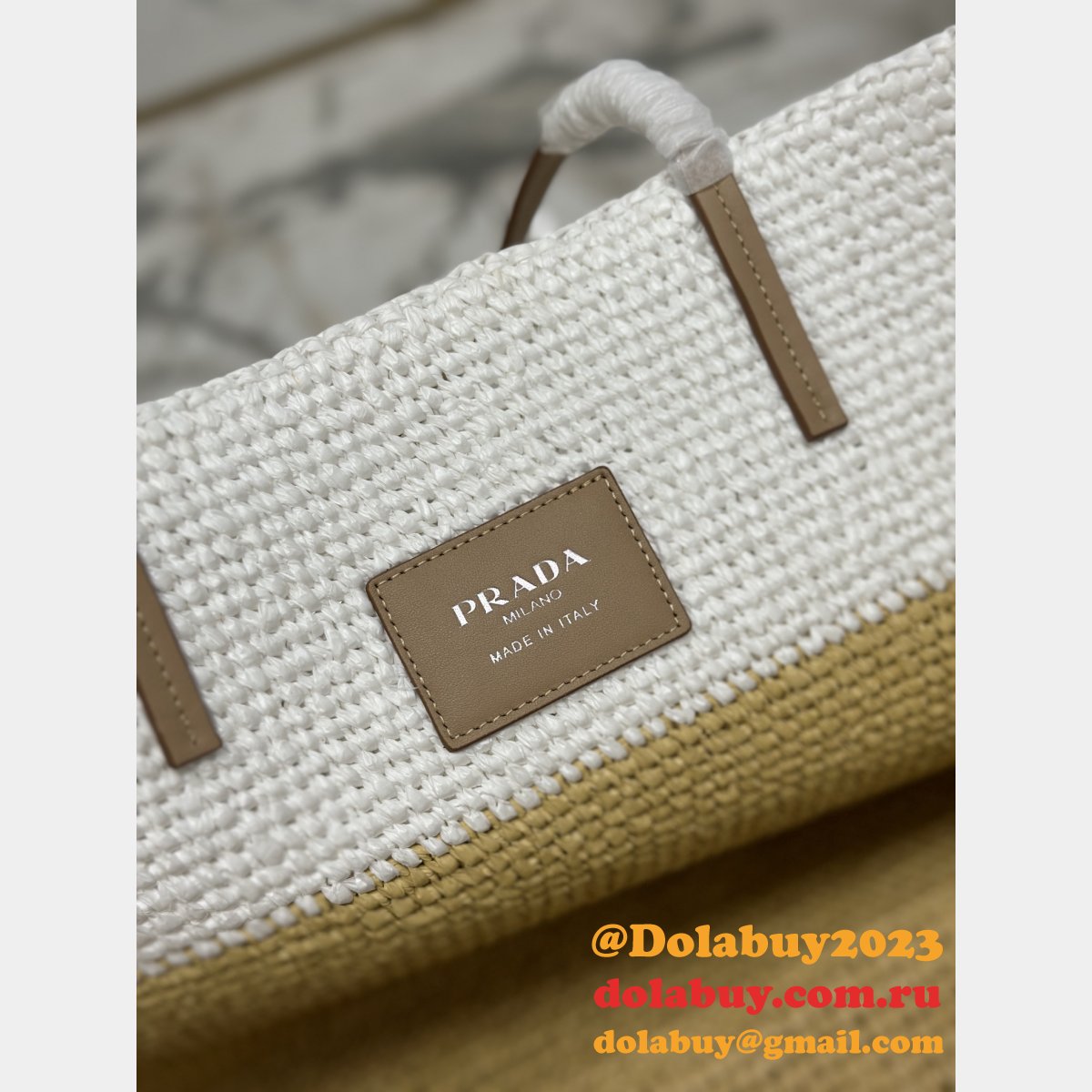Wholesale prada 1:1 Mirror weave big tote