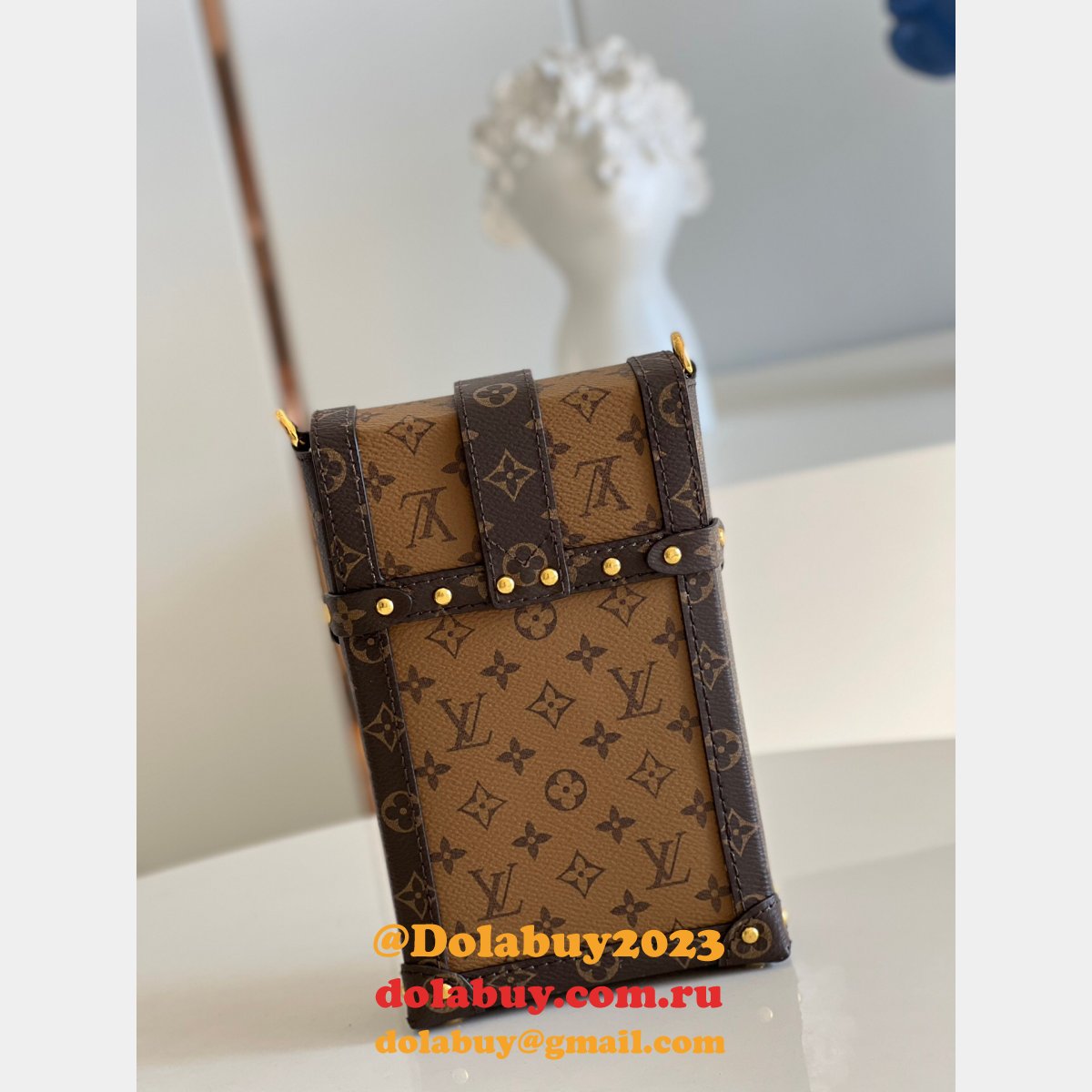 Louis Vuitton Buy Cheap Vertical Trunk Pochette M67873 Monogram Reverse from China