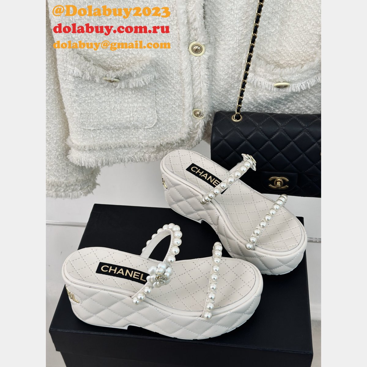 High Quality Designer CC PEARS SLIPPERS AND SANDALS