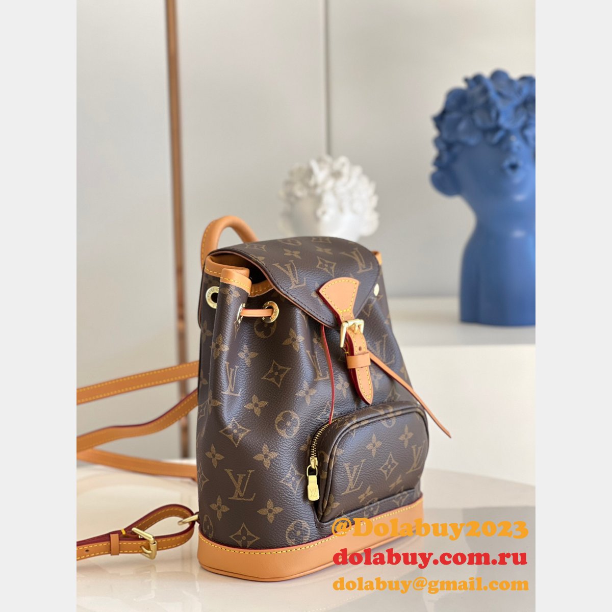 UK Louis Vuitton Best Montsouris Backpack Mini M51137 Brown Canvas