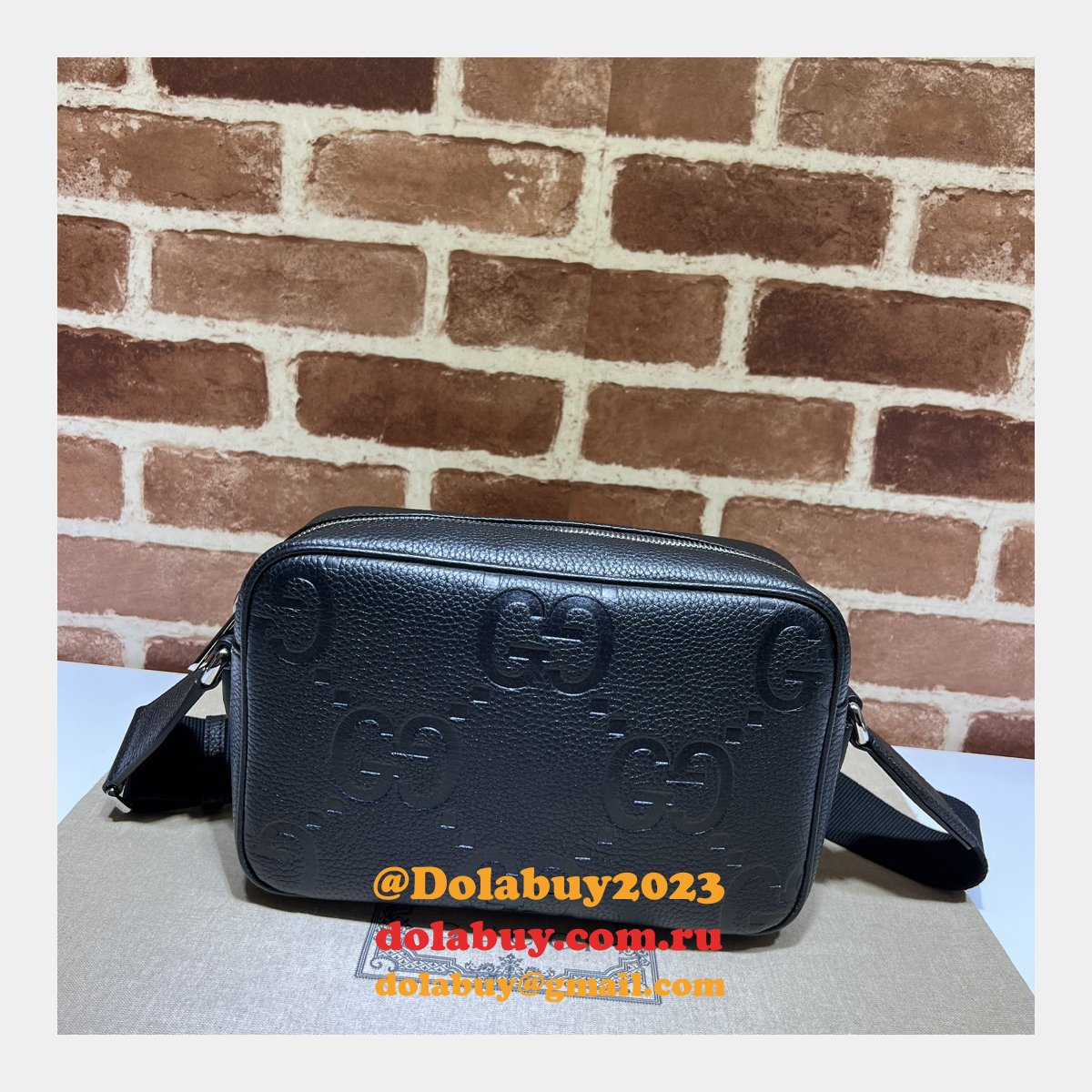 luxury jumbo gg G*u*i 766946 travel messenger replica bag